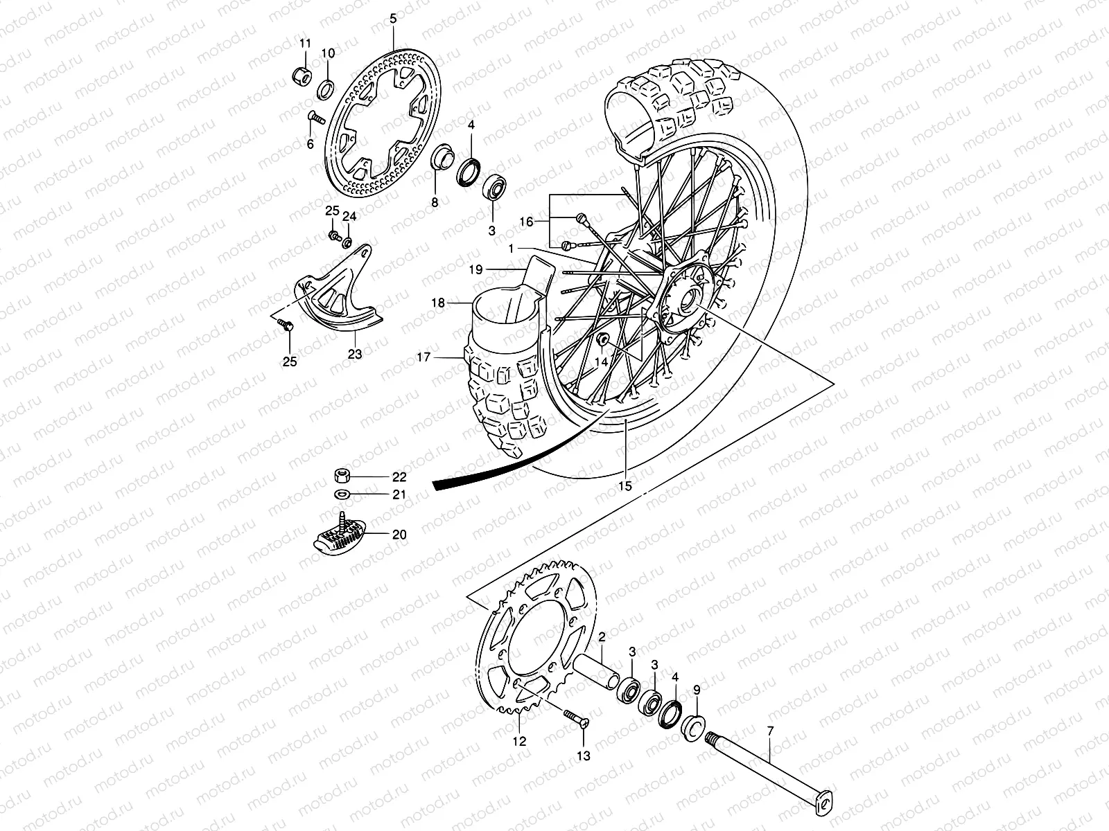 36C - REAR WHEEL (MODEL K5)