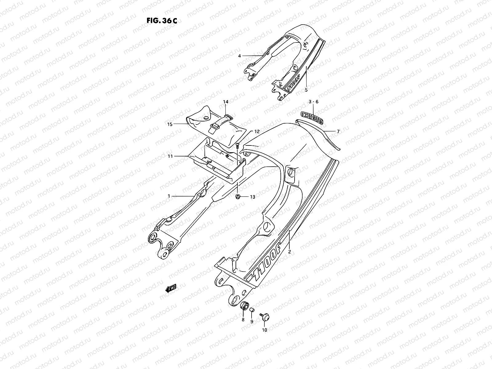 36C - SEAT TAIL COVER (MODEL M)