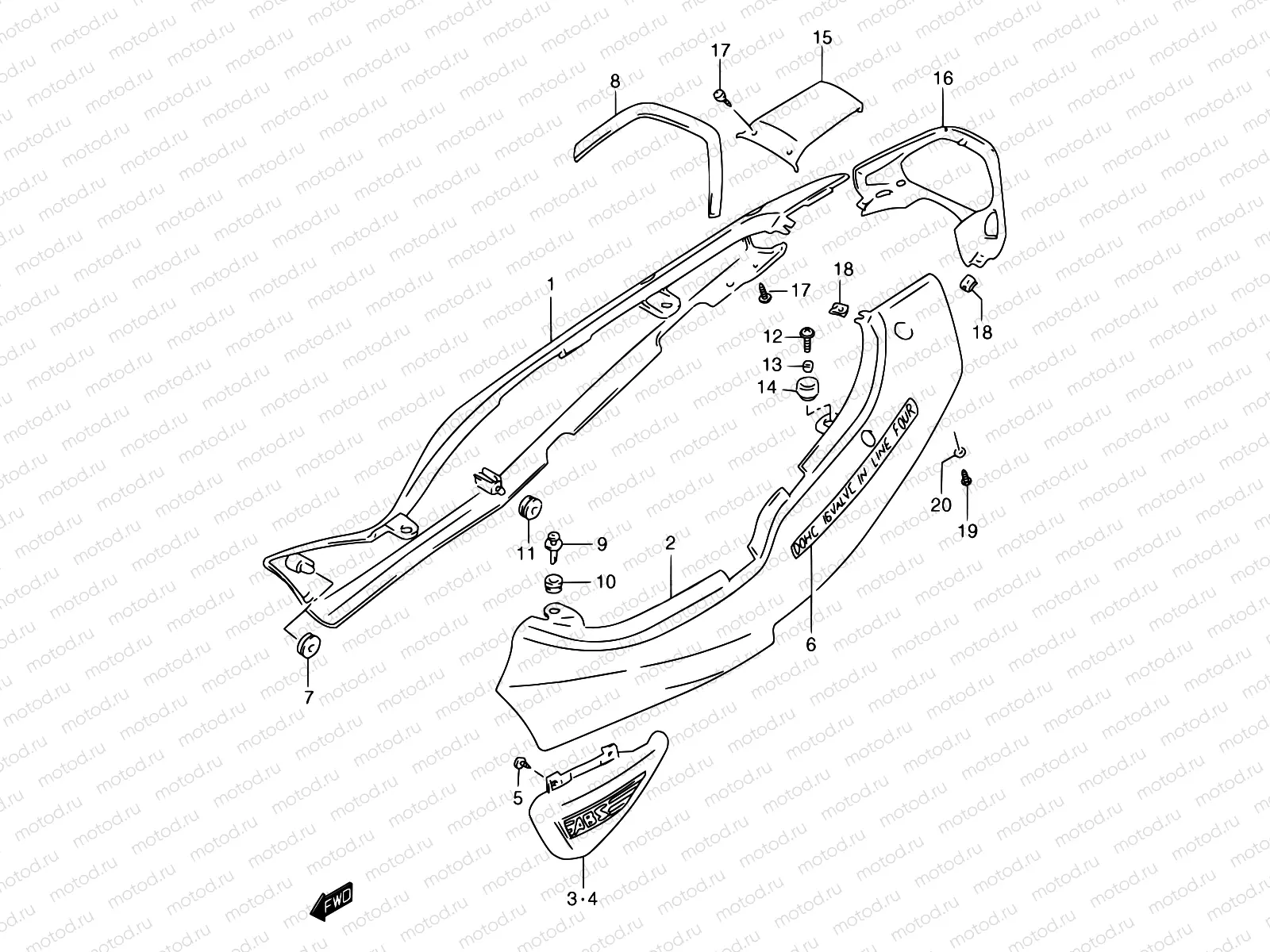 36D - FRAME COVER (GSF1200SAW)