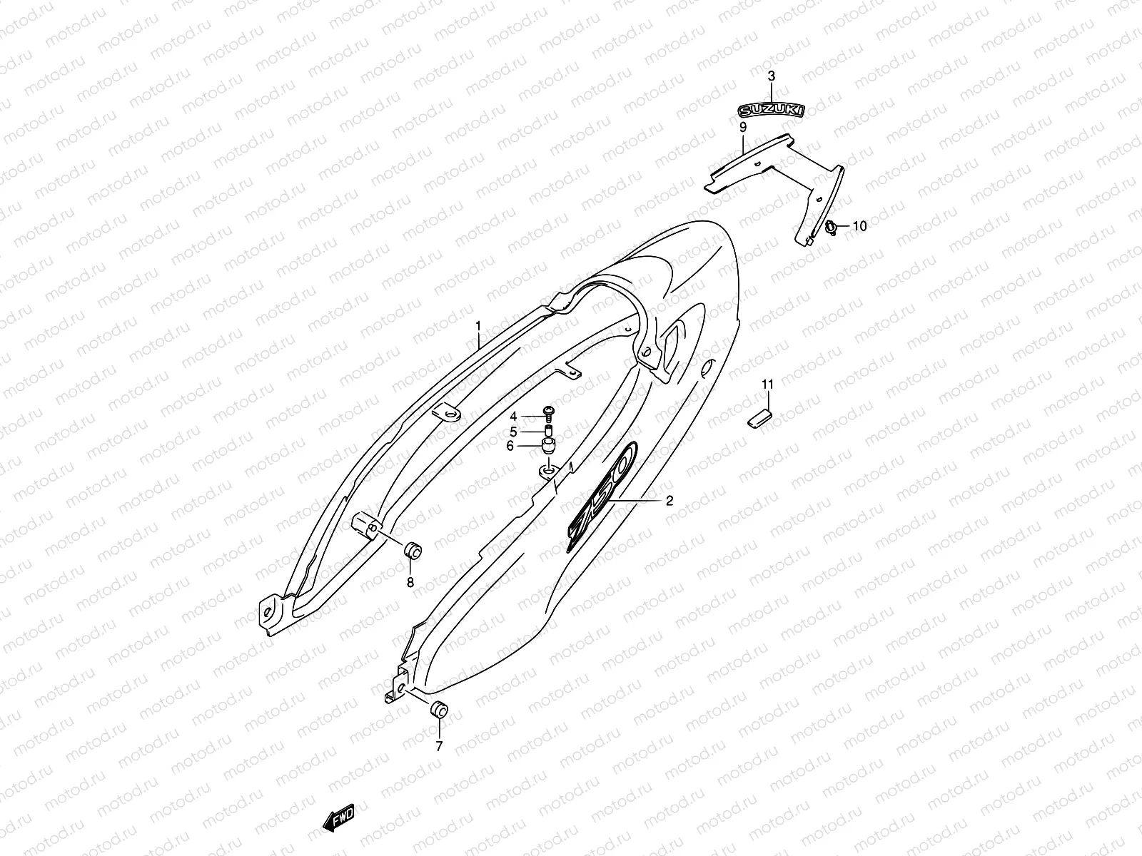 36D - FRAME COVER (MODEL K3)