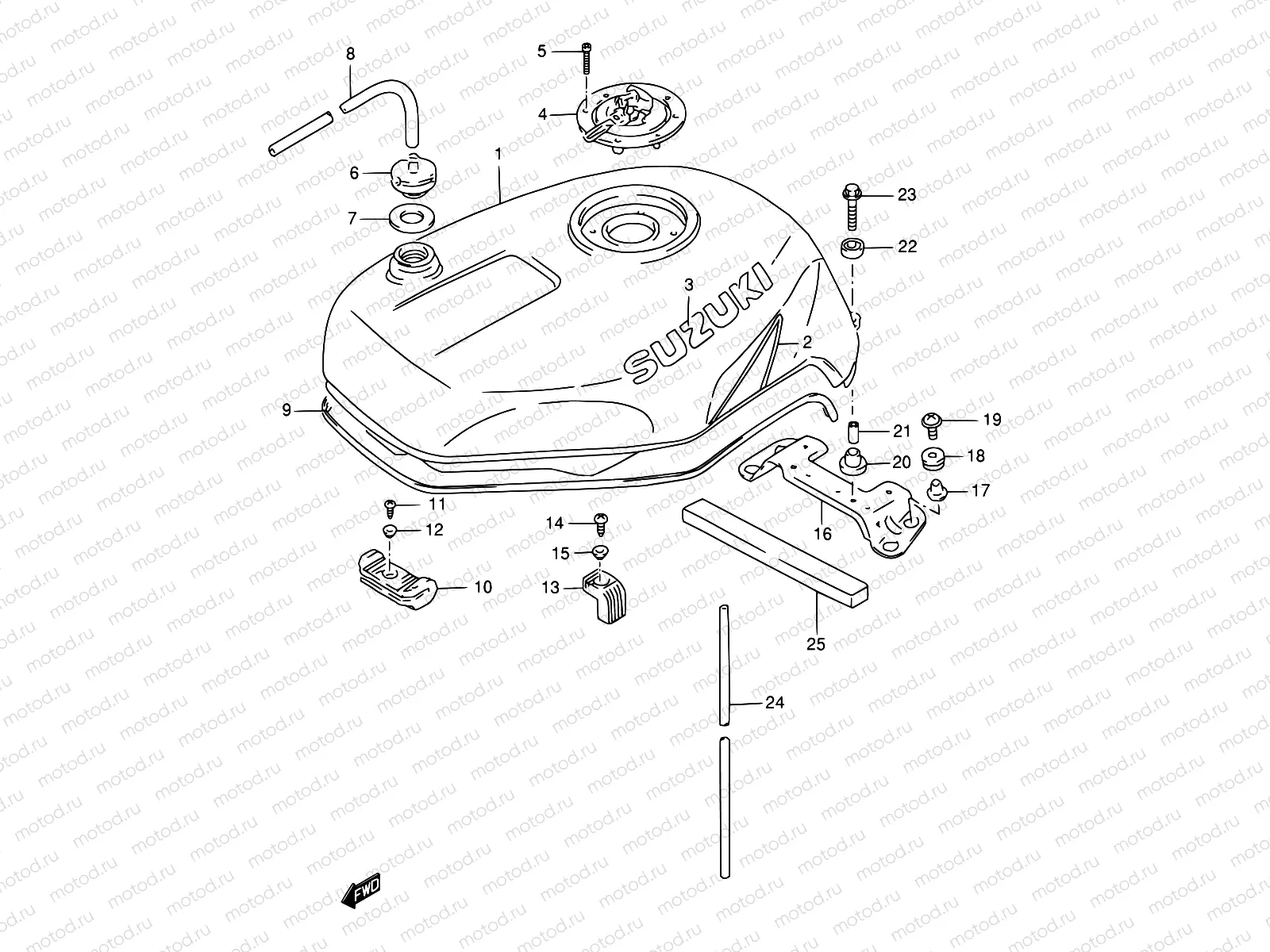 36D - FUEL TANK (MODEL V/W)