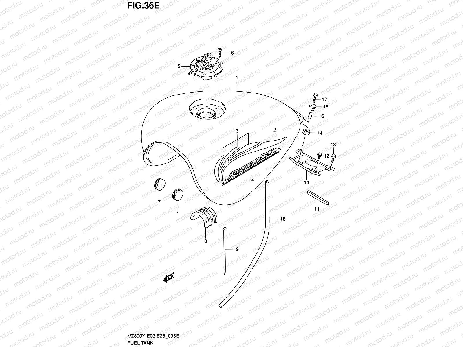 36E - FUEL TANK (MODEL K1)