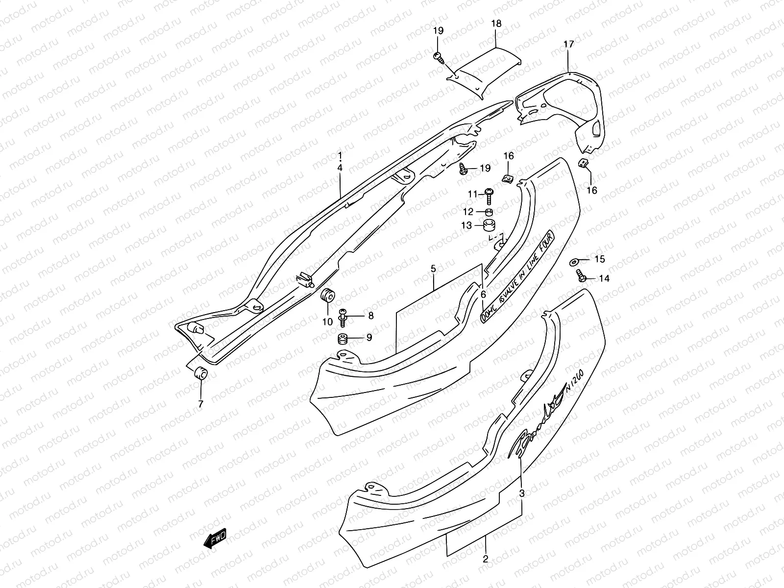 36G - FRAME COVER (GSF1200Y/SY)