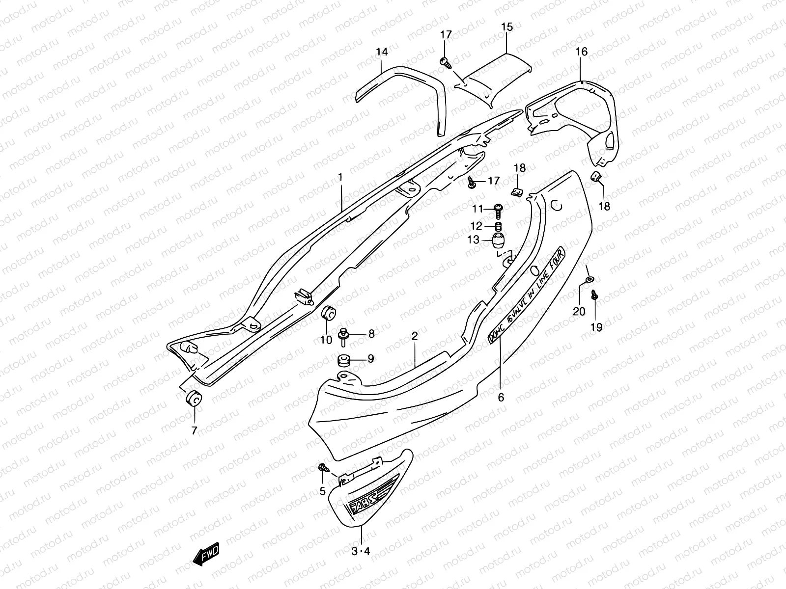 36H - FRAME COVER (GSF1200SAY)
