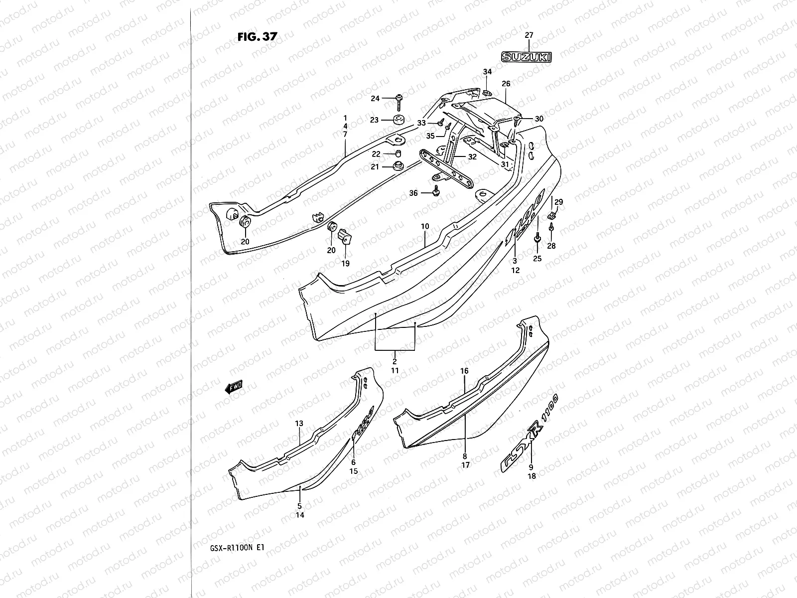 37 - FRAME COVER (MODEL M)