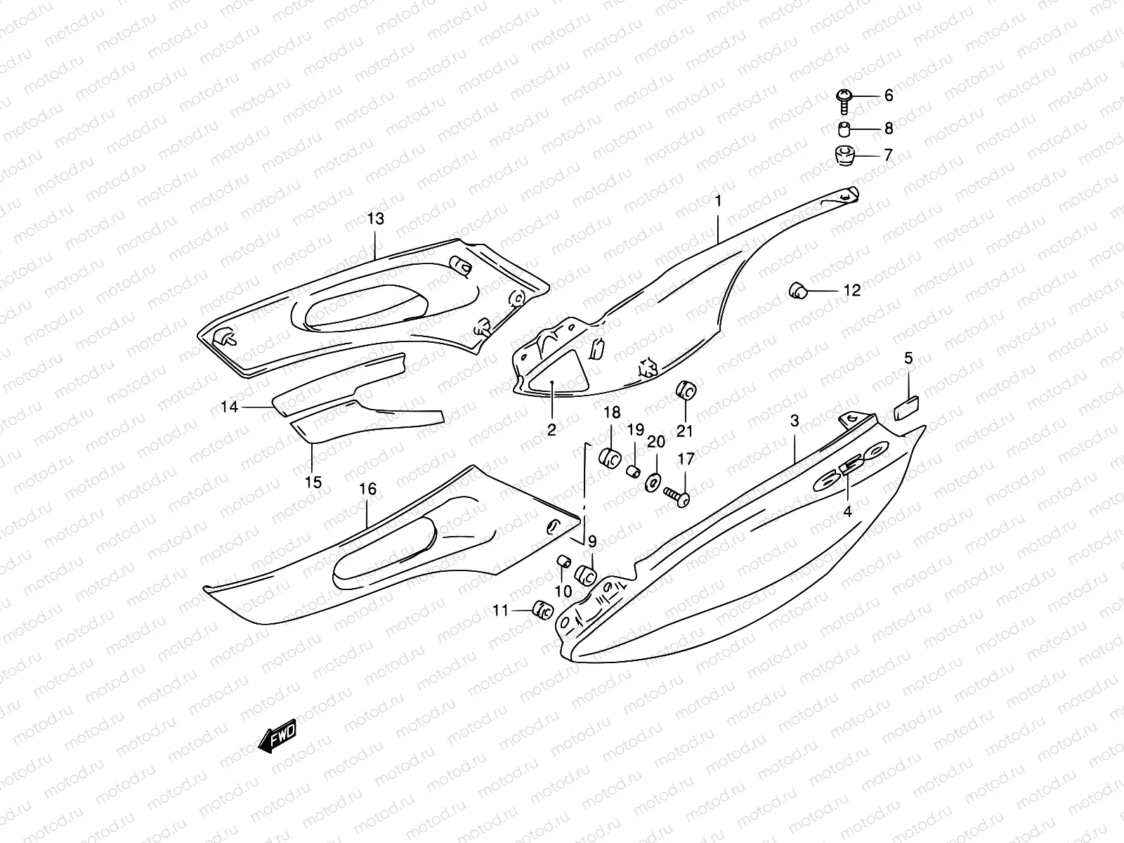 37 - FRAME COVER (MODEL V)