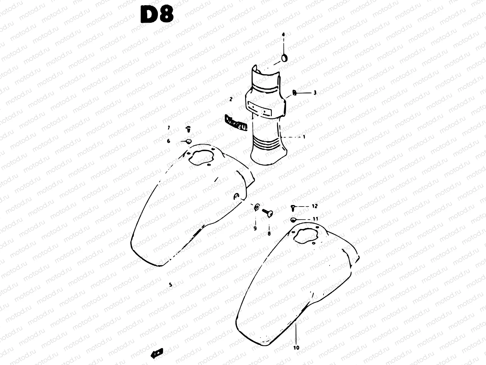 37 - FRAME HEAD COVER - FRONT FENDER