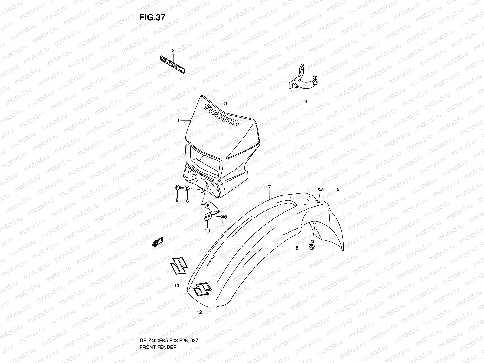 37 - FRONT FENDER