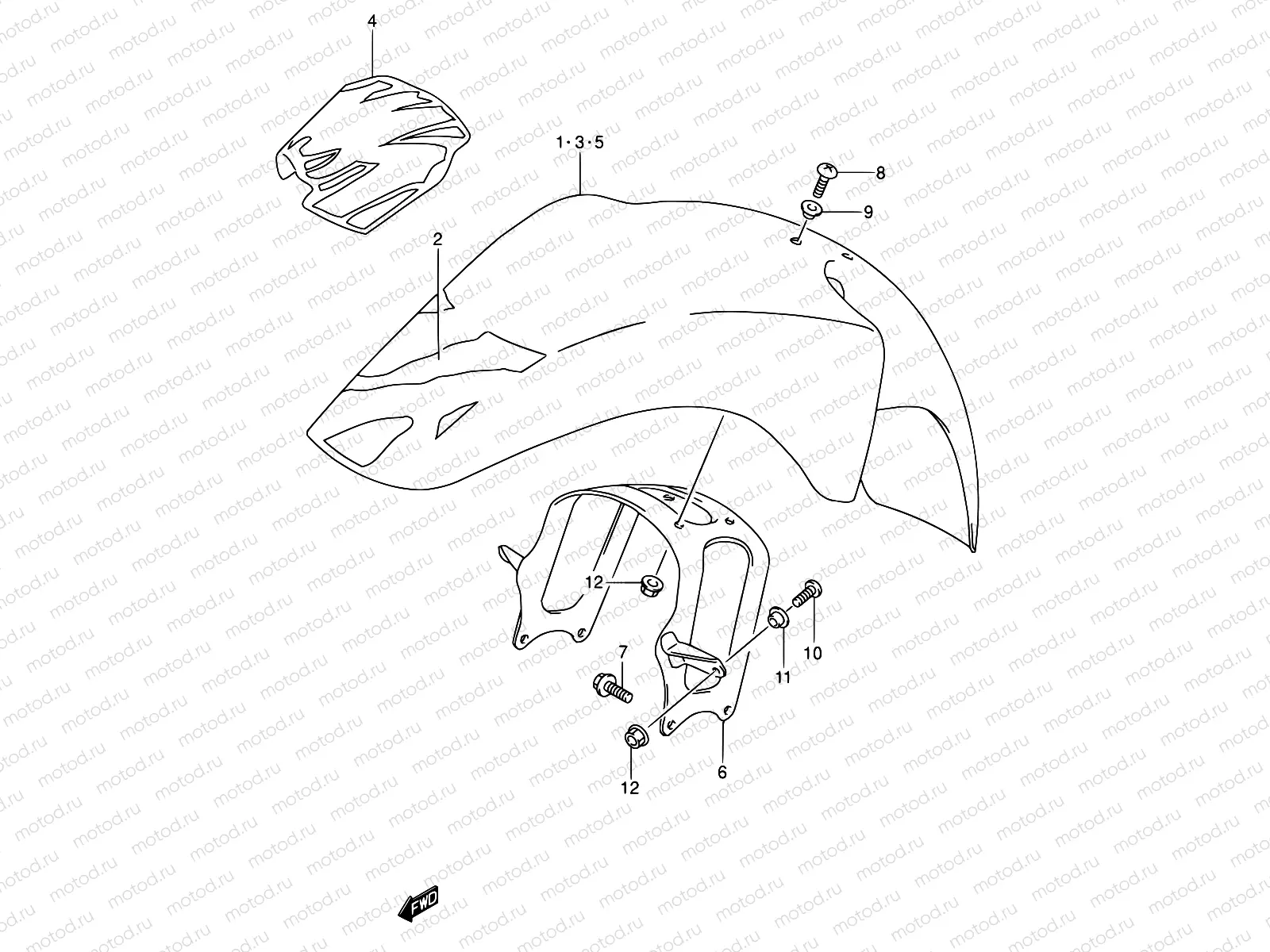 37 - FRONT FENDER (MODEL M/N/P/R/S)