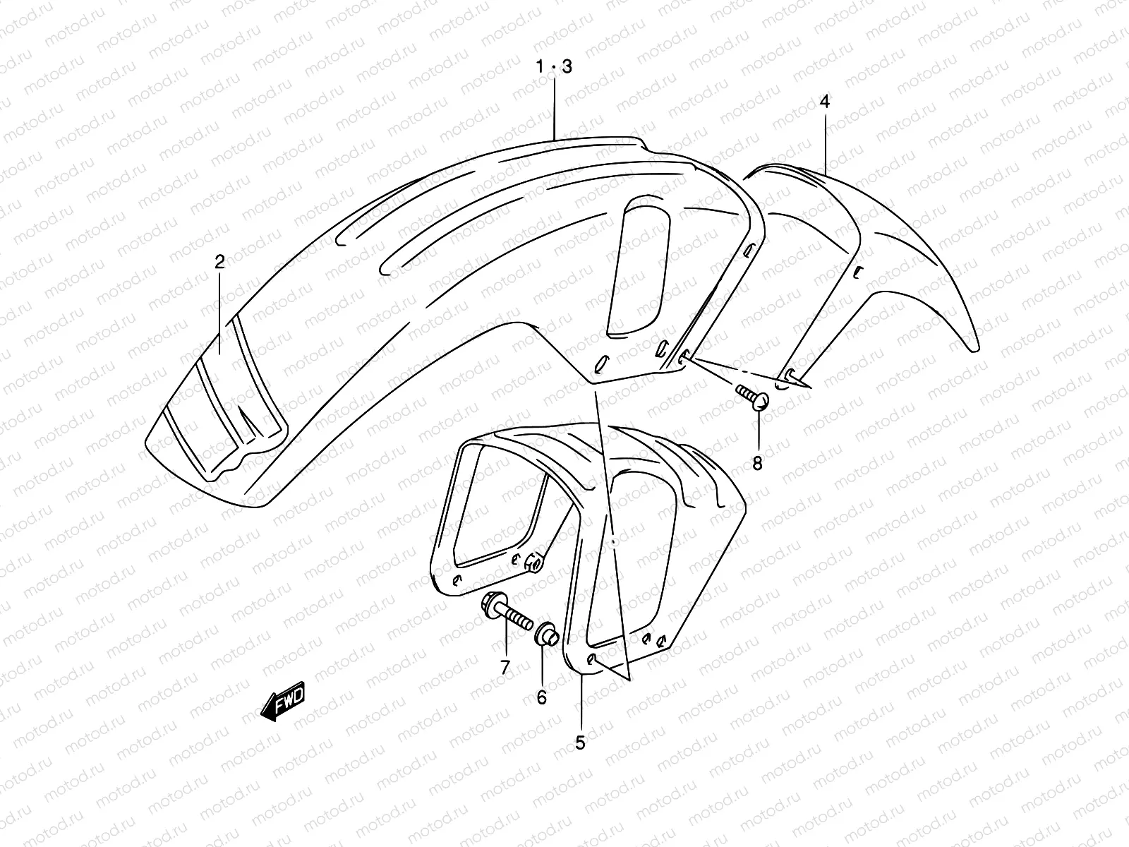 37 - FRONT FENDER (MODEL M/N/P/R/S)