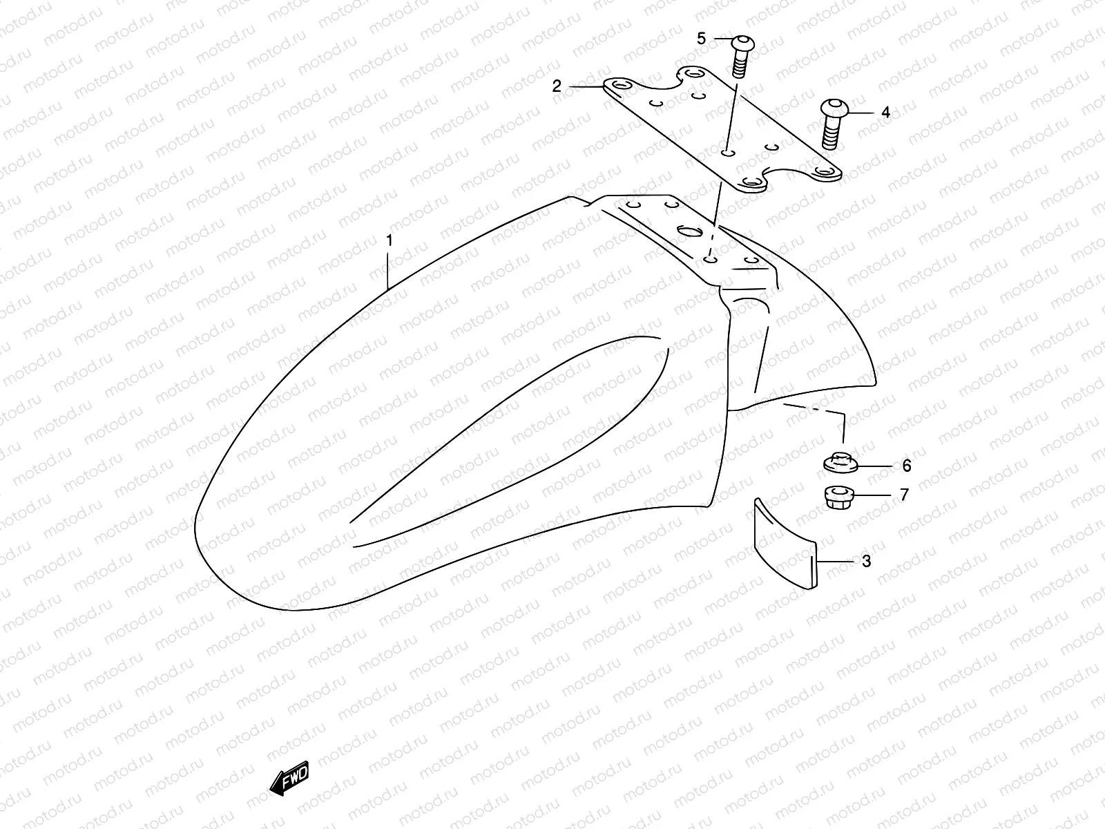 37 - FRONT FENDER (MODEL W/X/Y/K1/K2)
