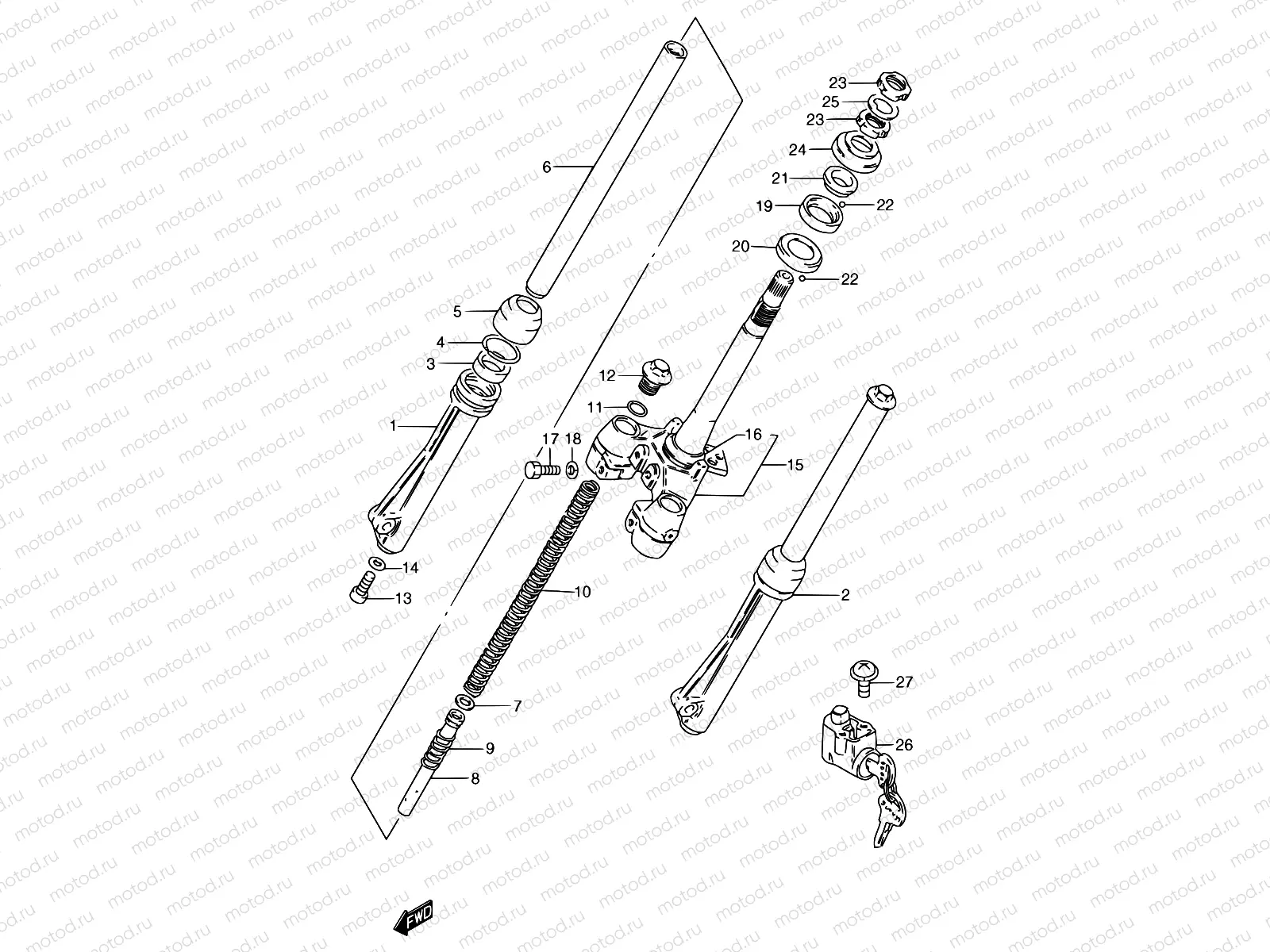 37 - FRONT FORK (MODEL M)