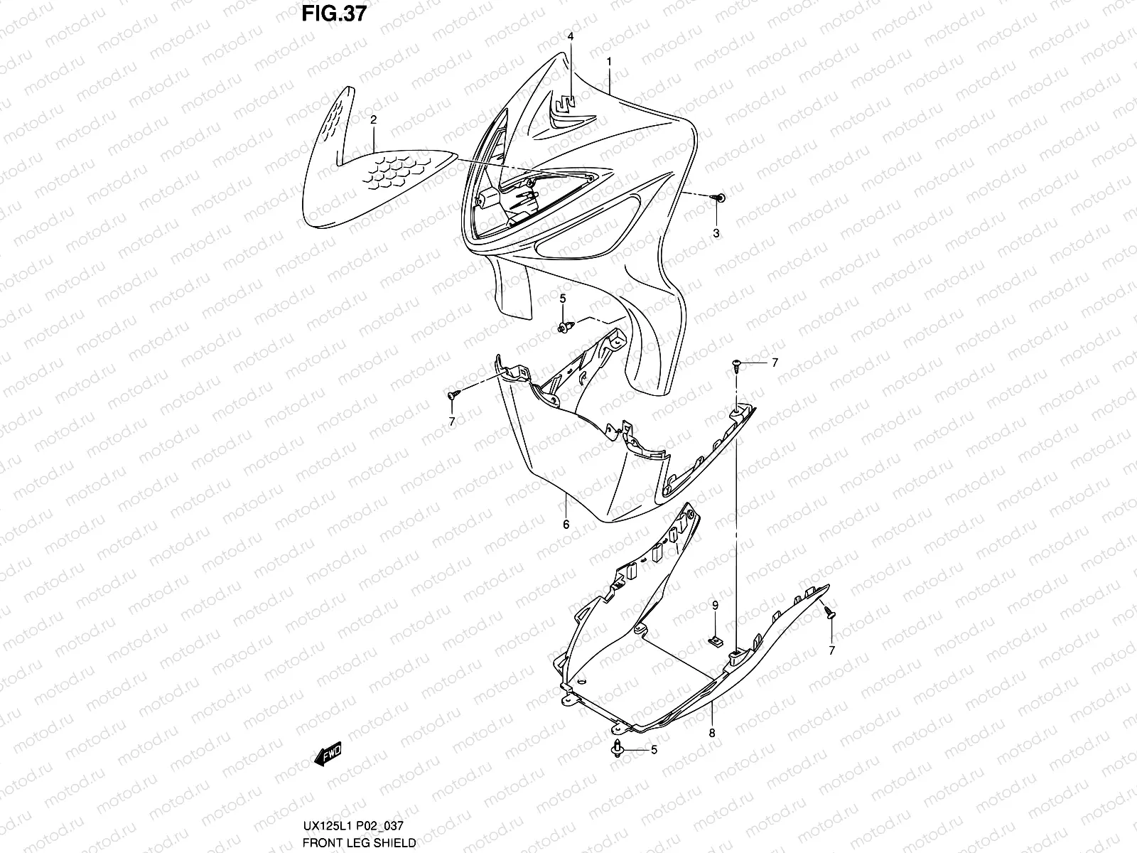37 - FRONT LEG SHIELD