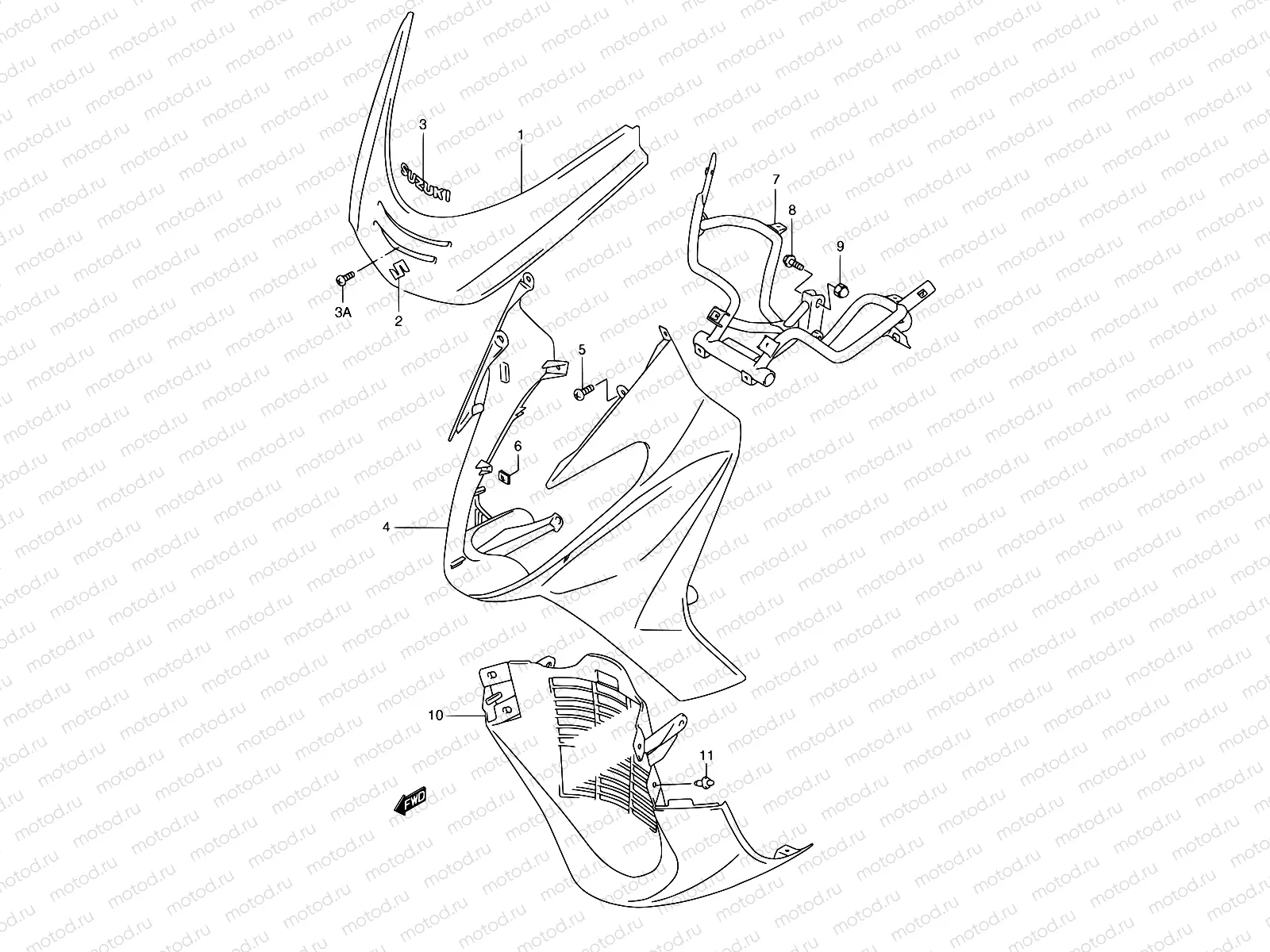 37 - FRONT LEG SHIELD (MODEL W/X)