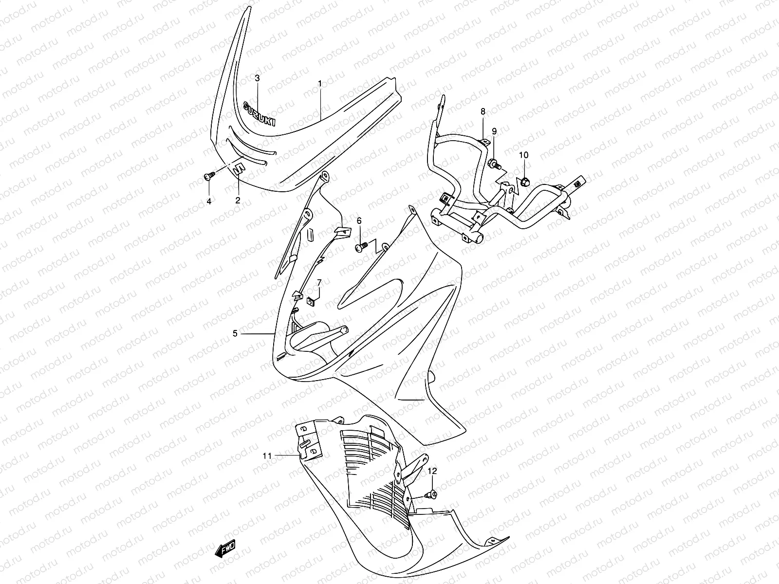 37 - FRONT LEG SHIELD (MODEL X)