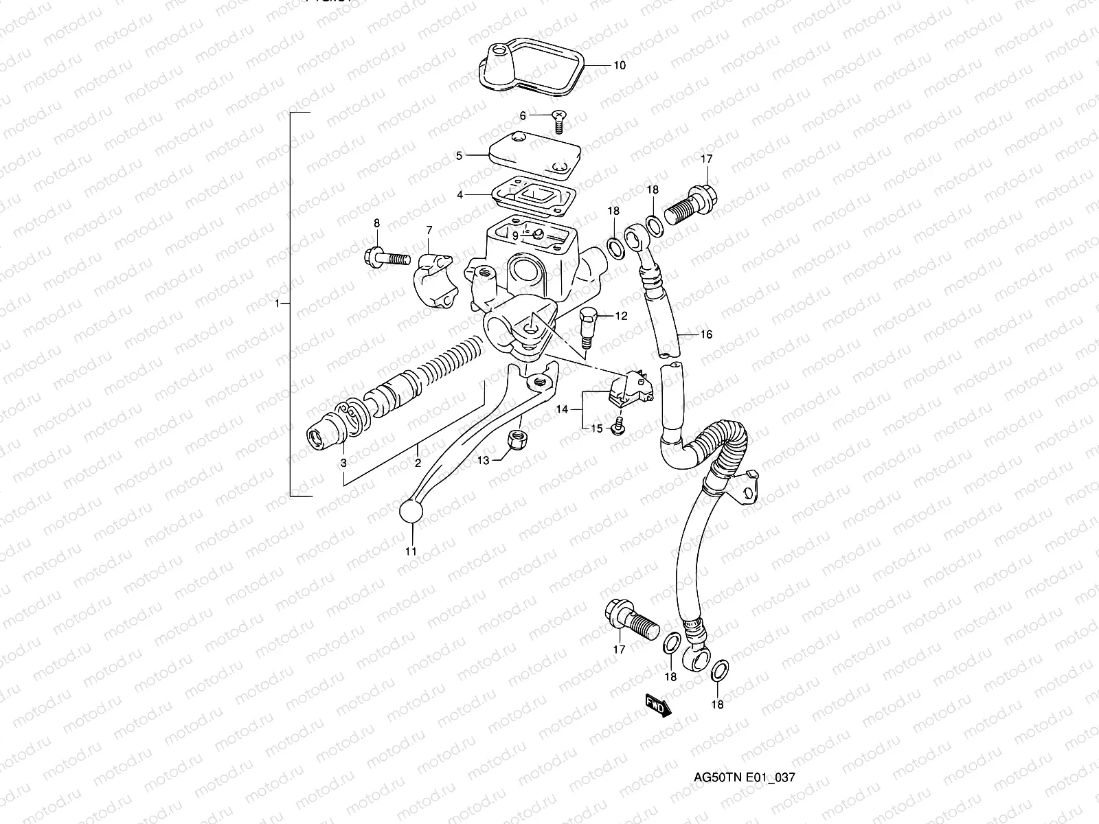 37 - FRONT MASTER CYLINDER