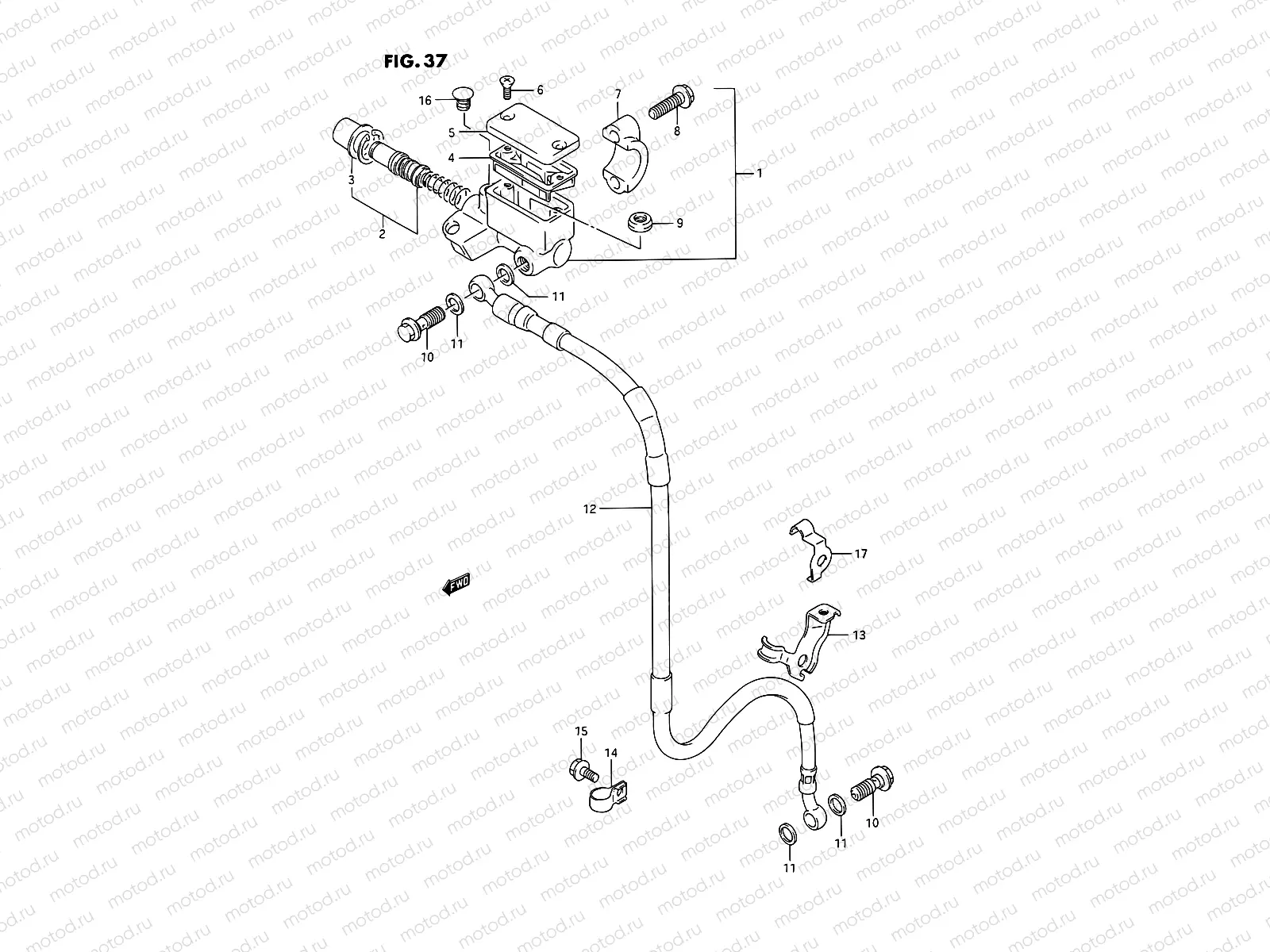 37 - FRONT MASTER CYLINDER (MODEL K/L/M/N/P/R/S)