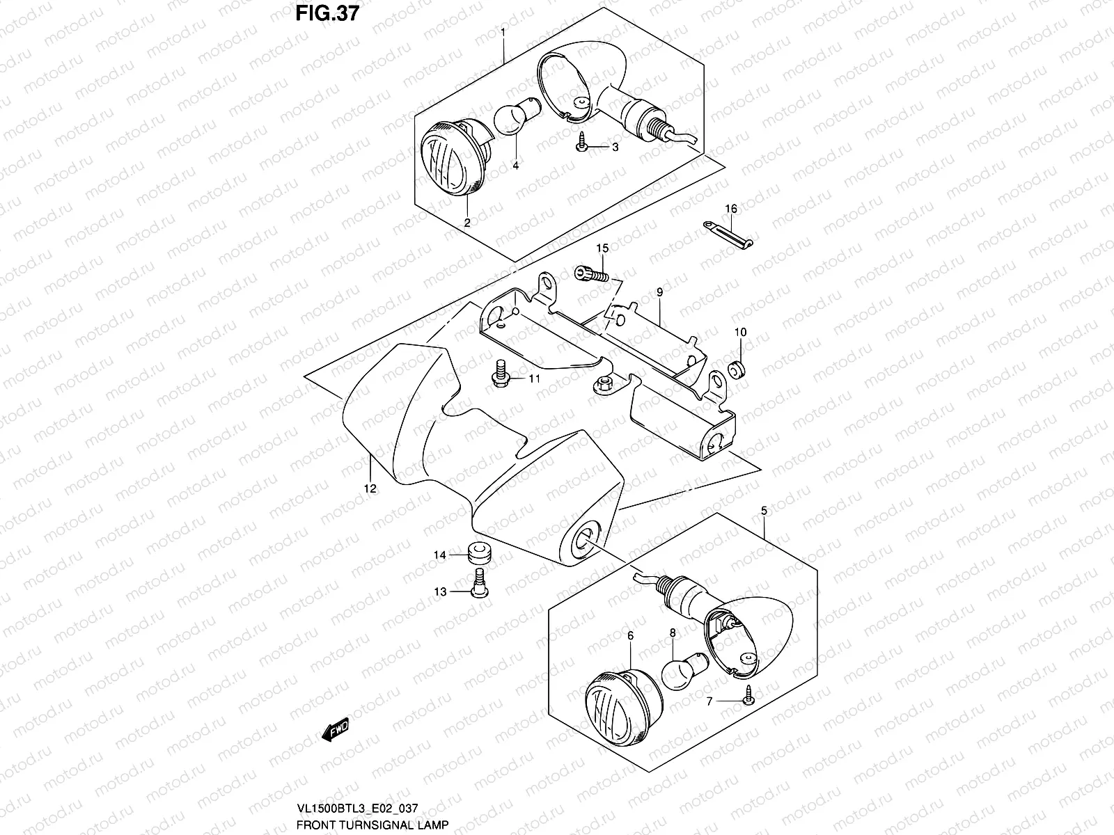 37 - FRONT TURNSIGNAL LAMP