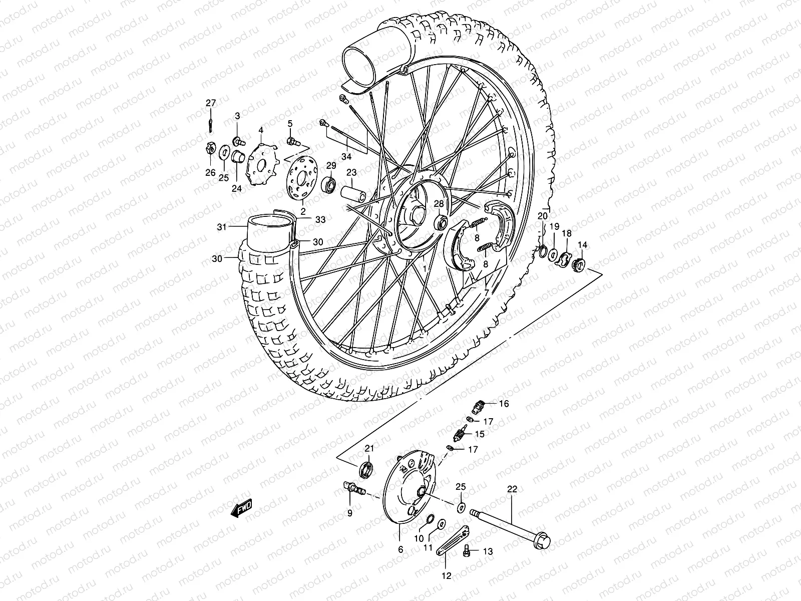 37 - FRONT WHEEL