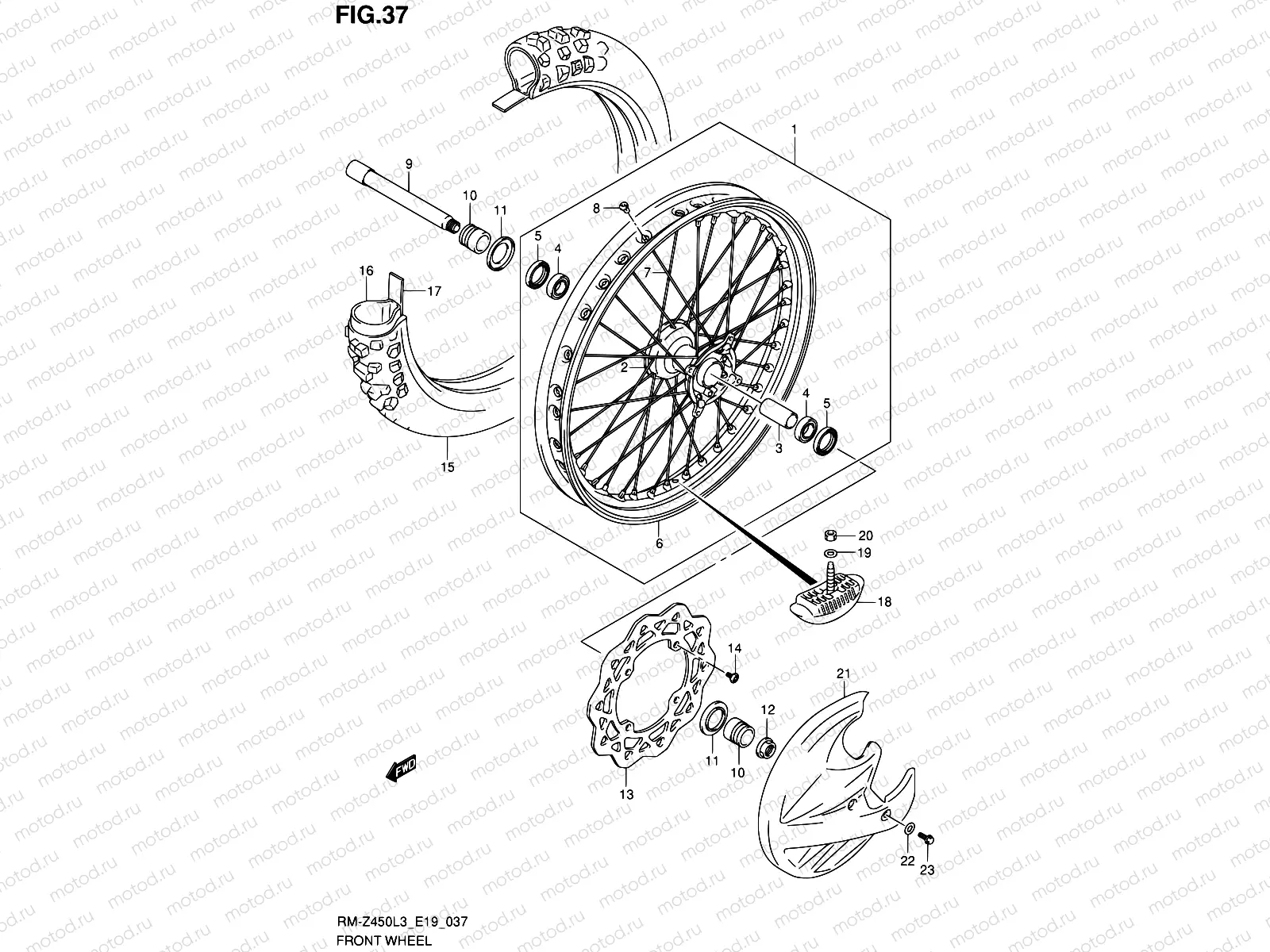 37 - FRONT WHEEL