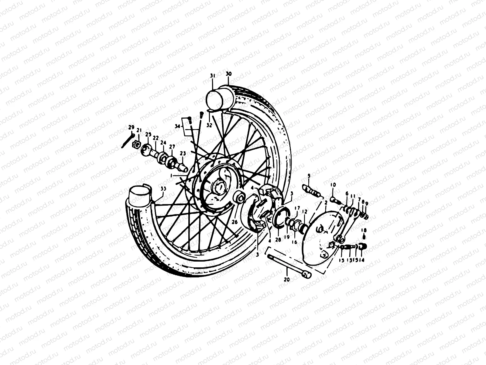37 - FRONT WHEEL (A100-4,K,L,M)