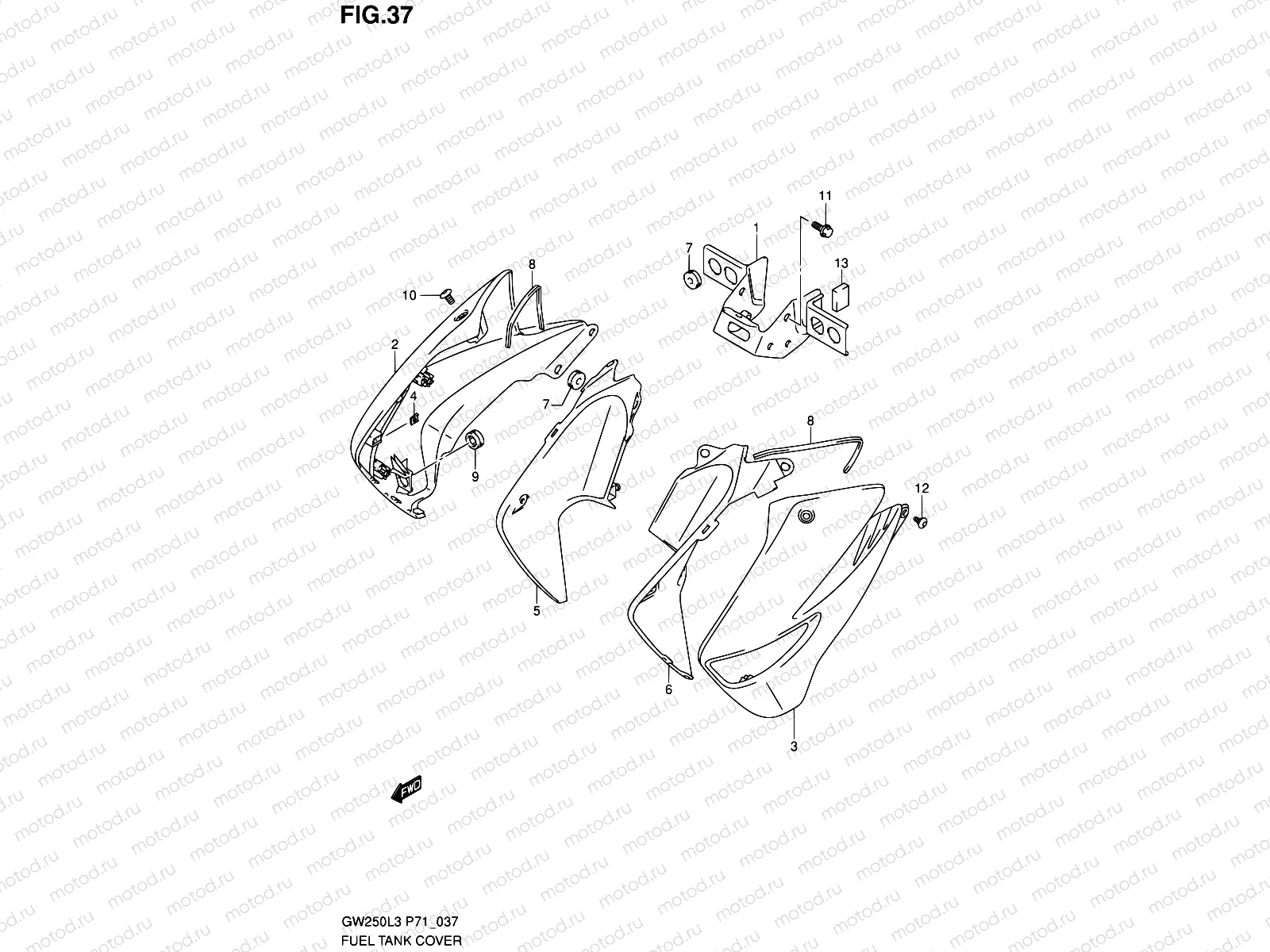 37 - FUEL TANK COVER