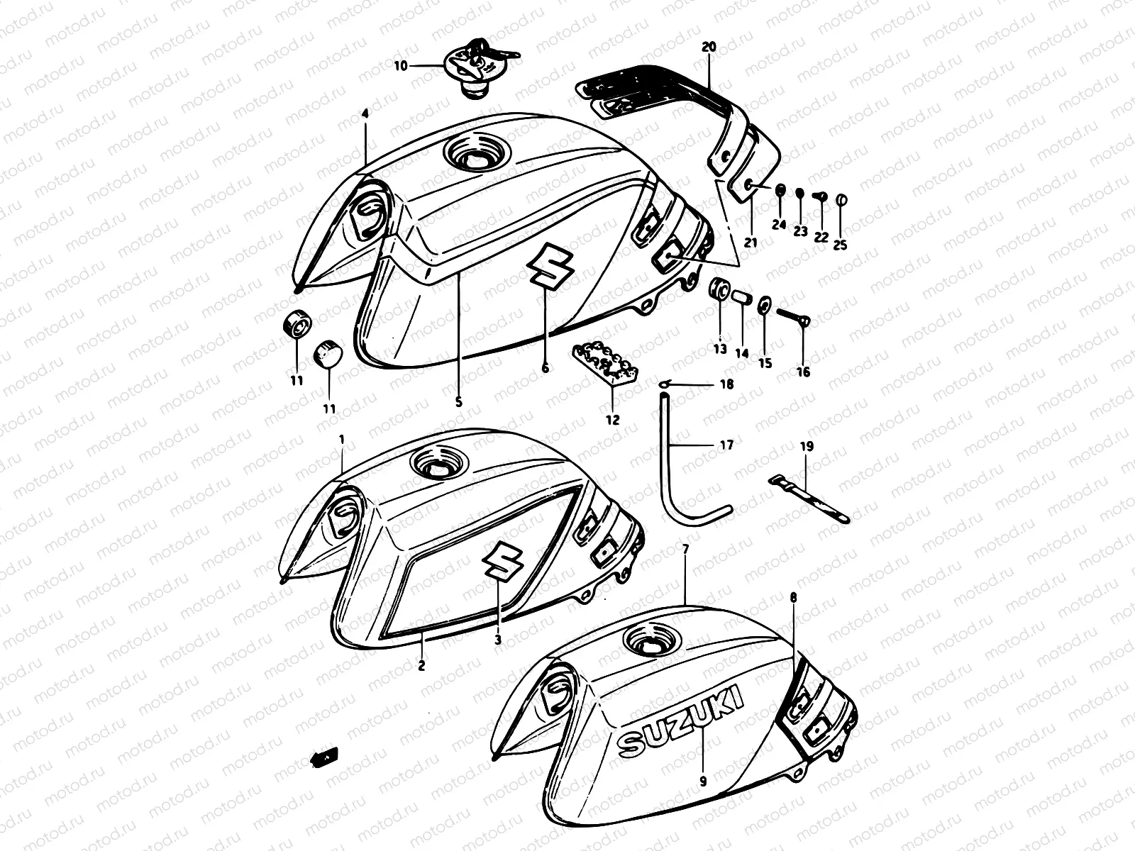 37 - FUEL TANK (GSX1100ESE/ESF/ESG)