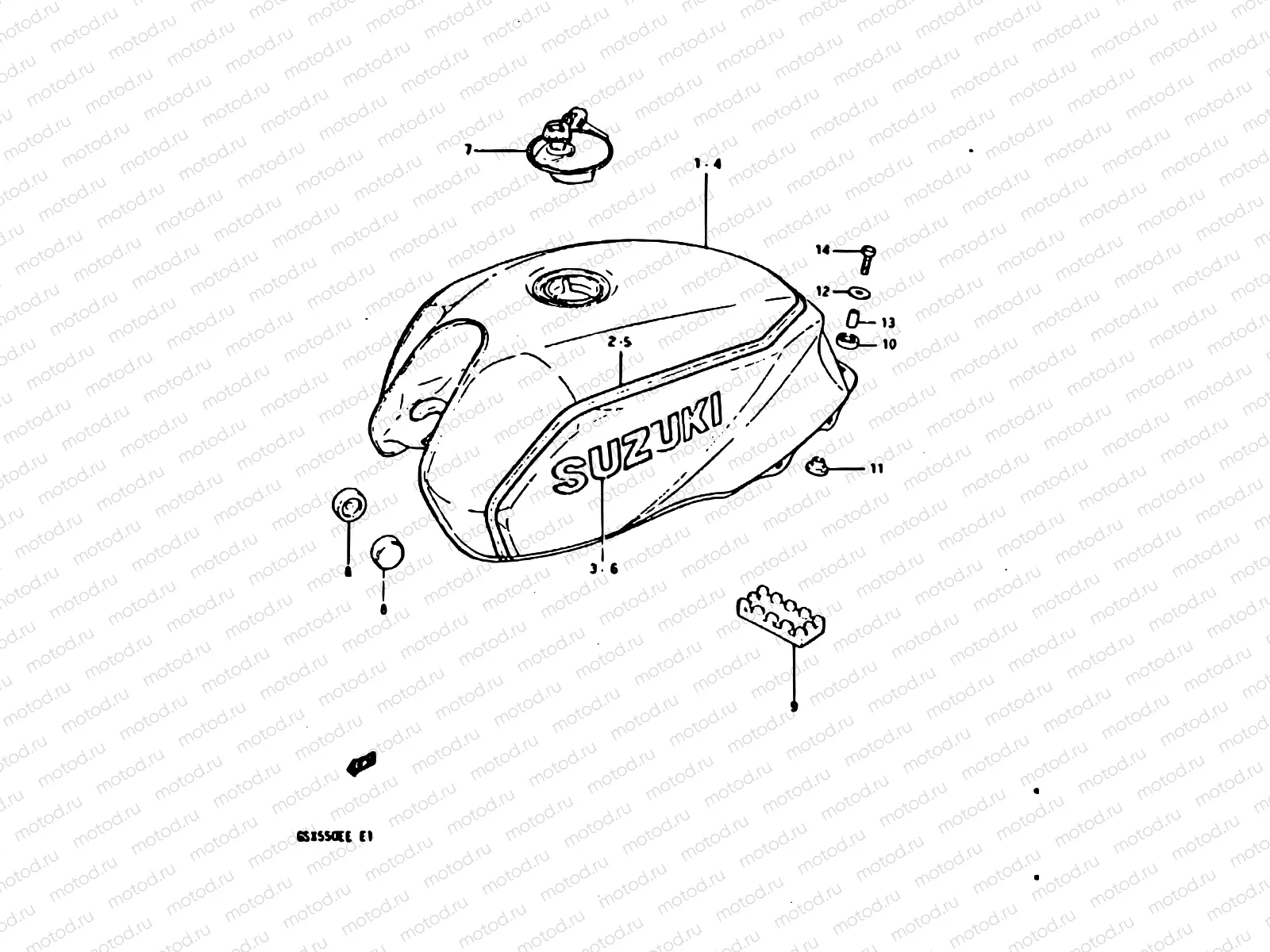 37 - FUEL TANK (GSX550ED)