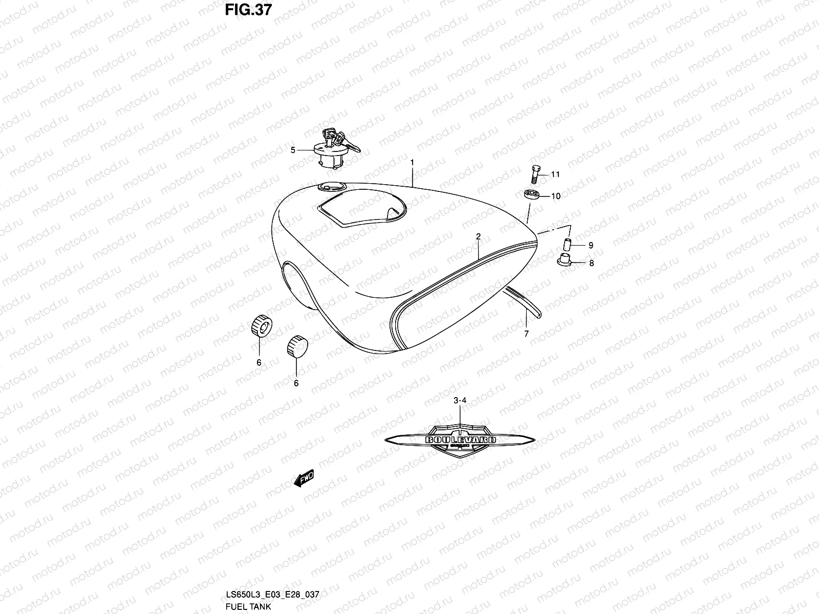 37 - FUEL TANK (LS650L3 E03)