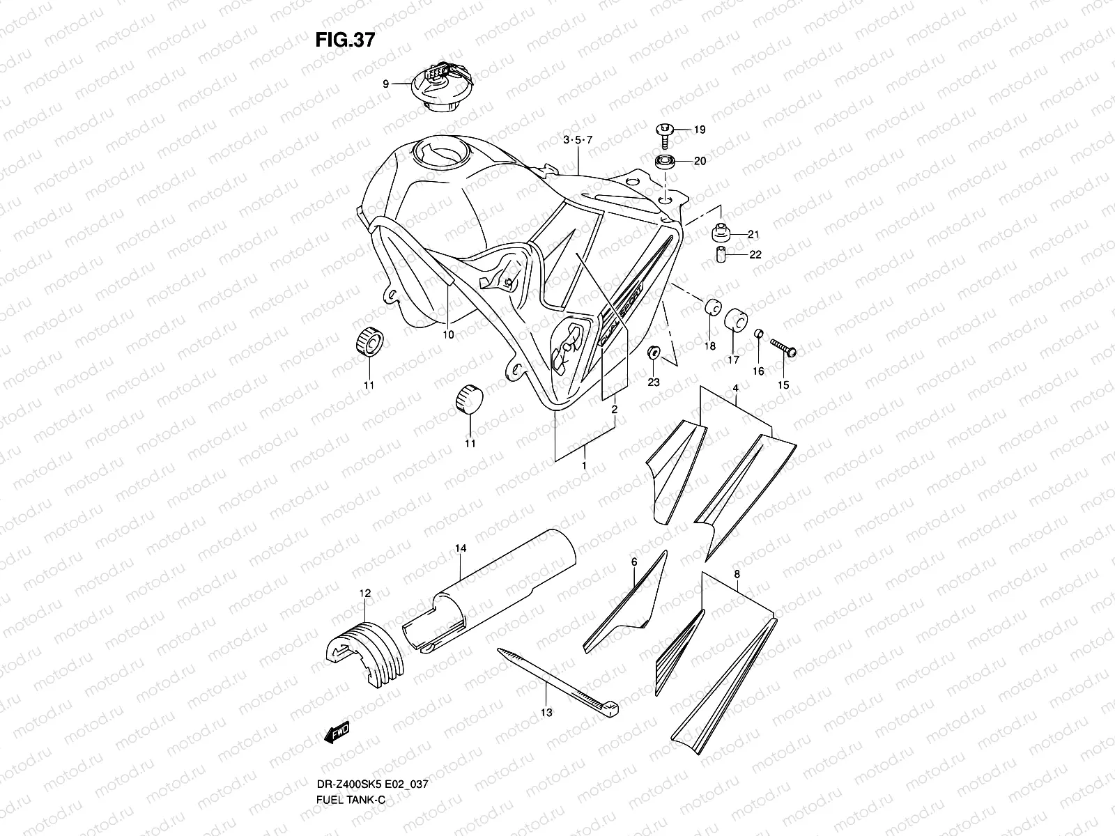 37 - FUEL TANK (MODEL K5/K6/K7/K8)