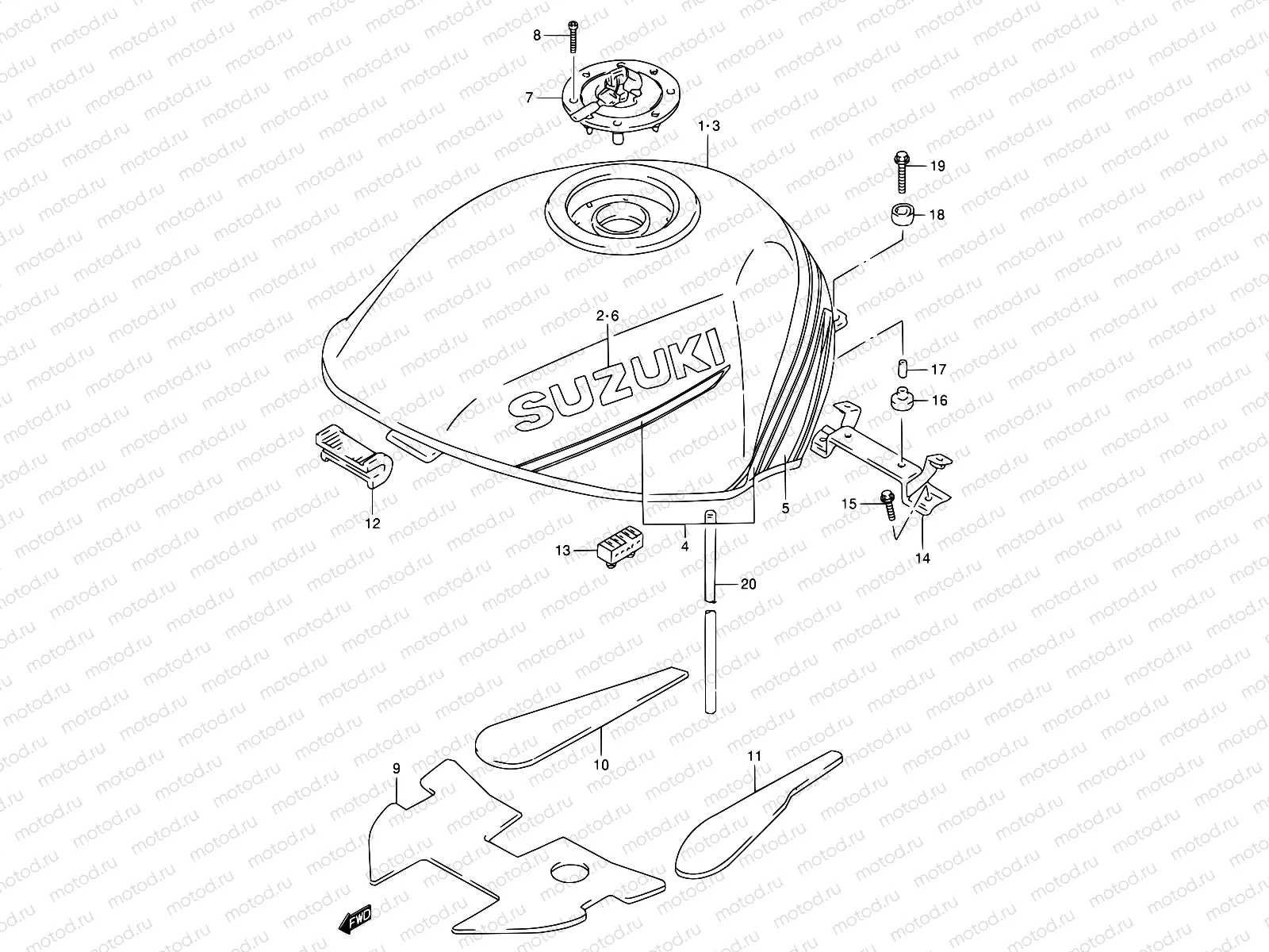 37 - FUEL TANK (MODEL R/S)