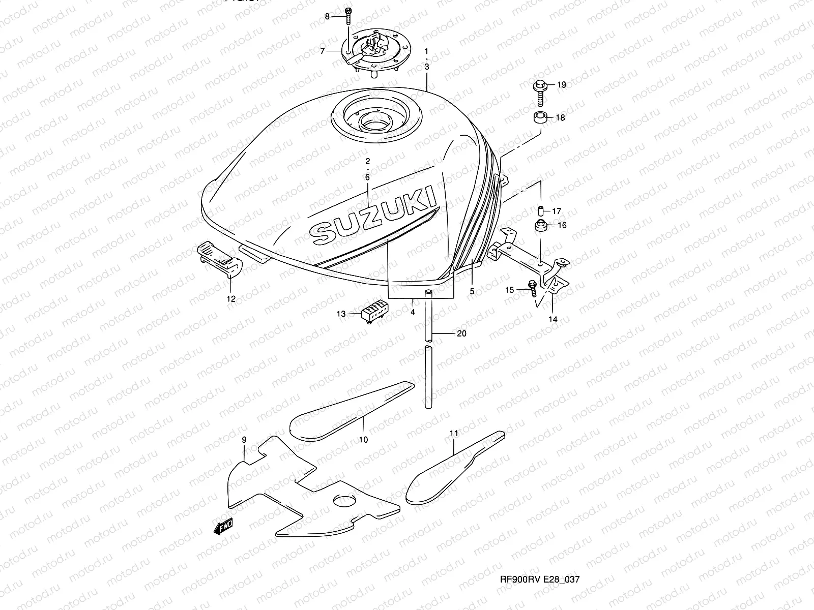 37 - FUEL TANK (MODEL R/S)