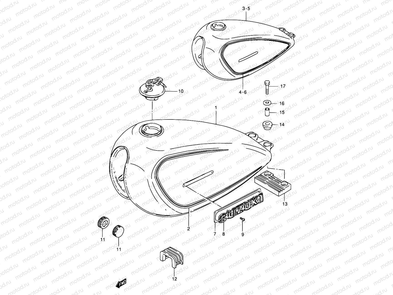 37 - FUEL TANK (MODEL T/W)