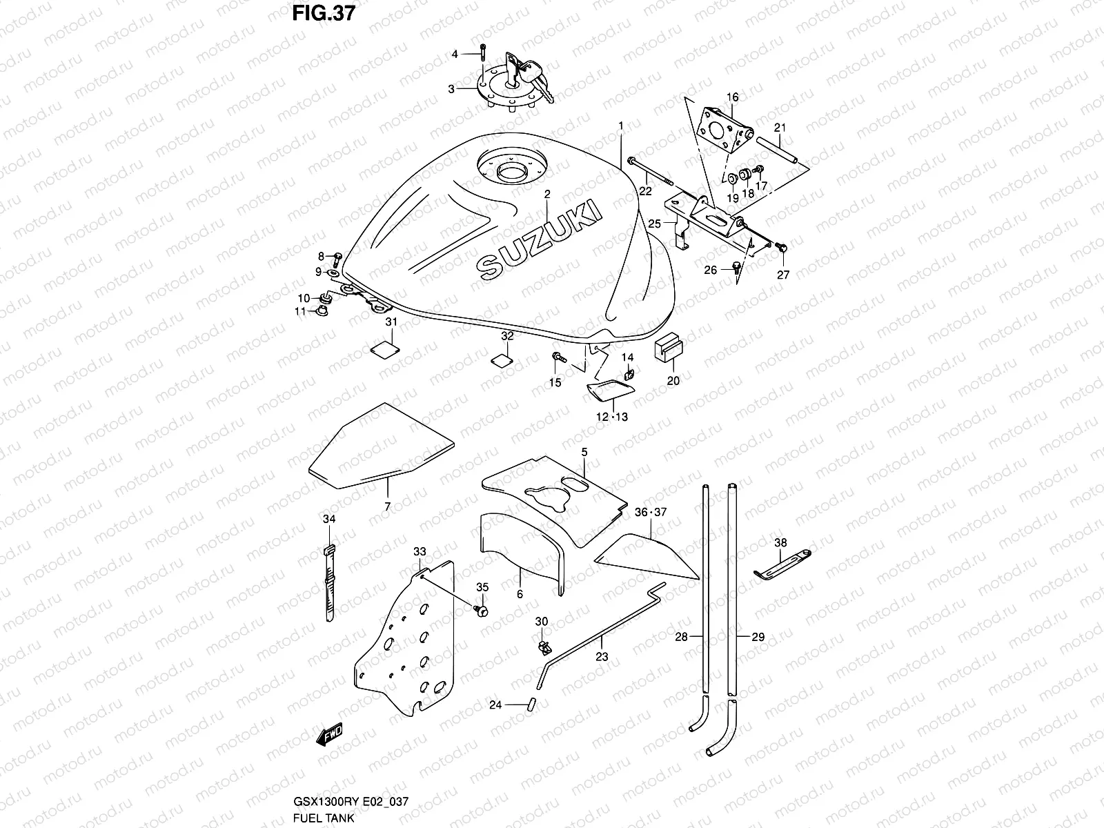 37 - FUEL TANK (MODEL X)