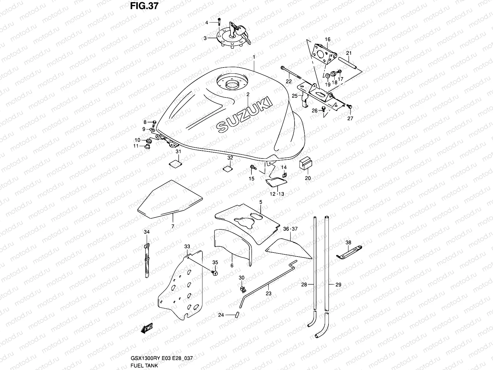 37 - FUEL TANK (MODEL X)