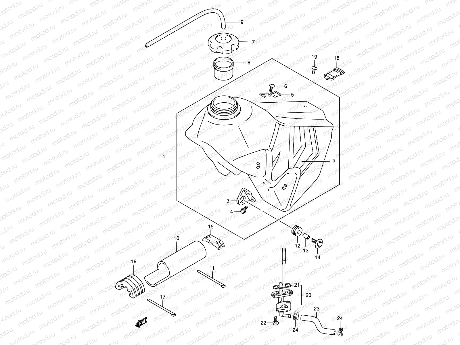 37 - FUEL TANK (MODEL Y)