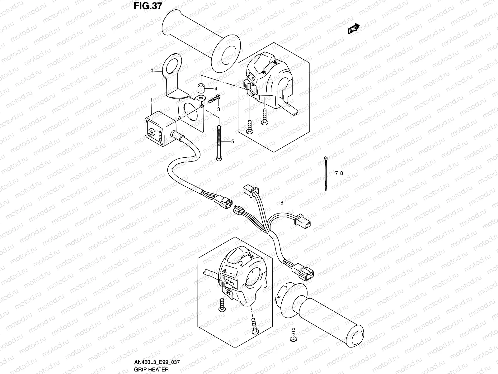 37 - GRIP HEATER (AN400ZAL3 E99)