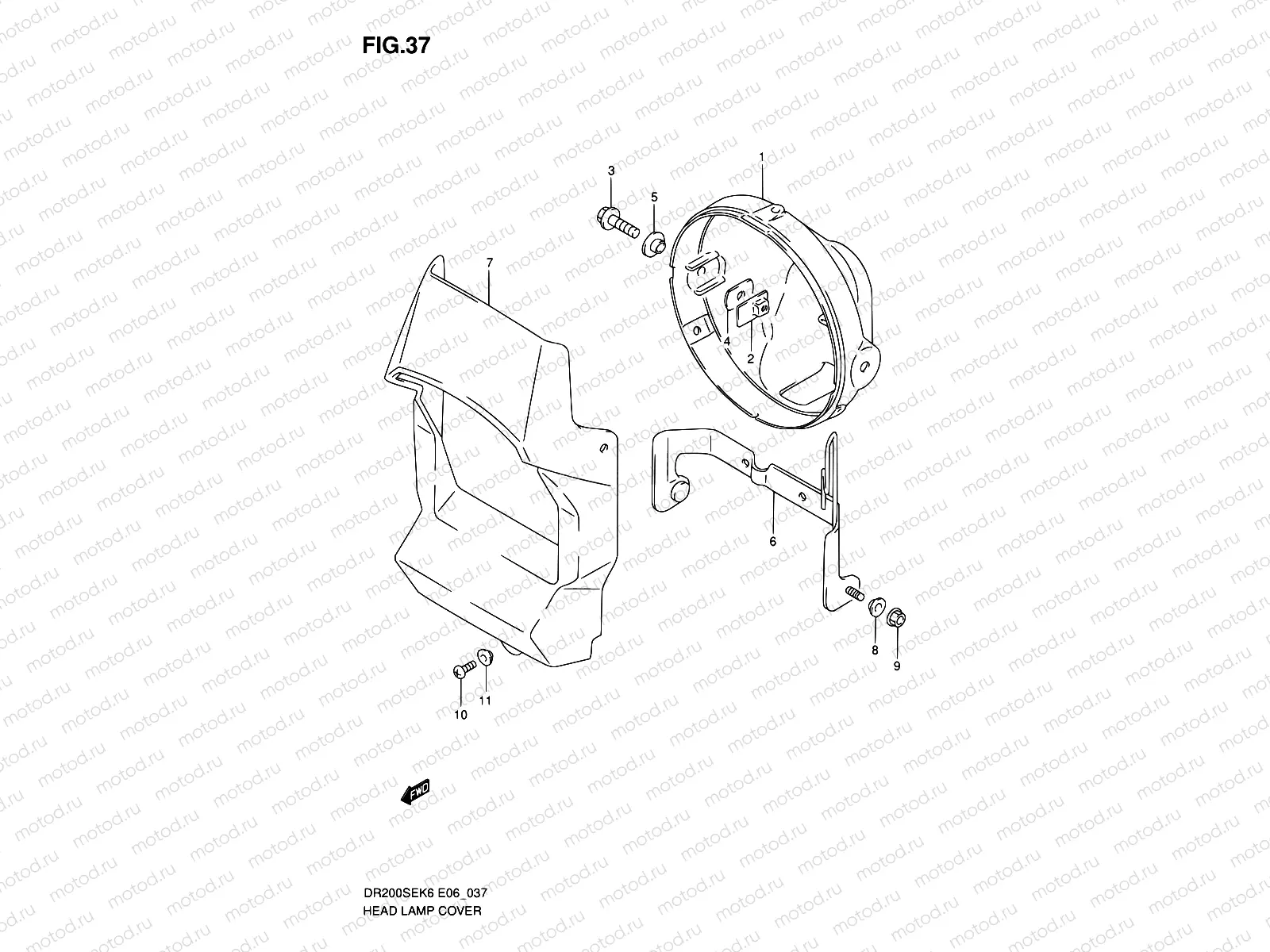 37 - HEADLAMP COVER