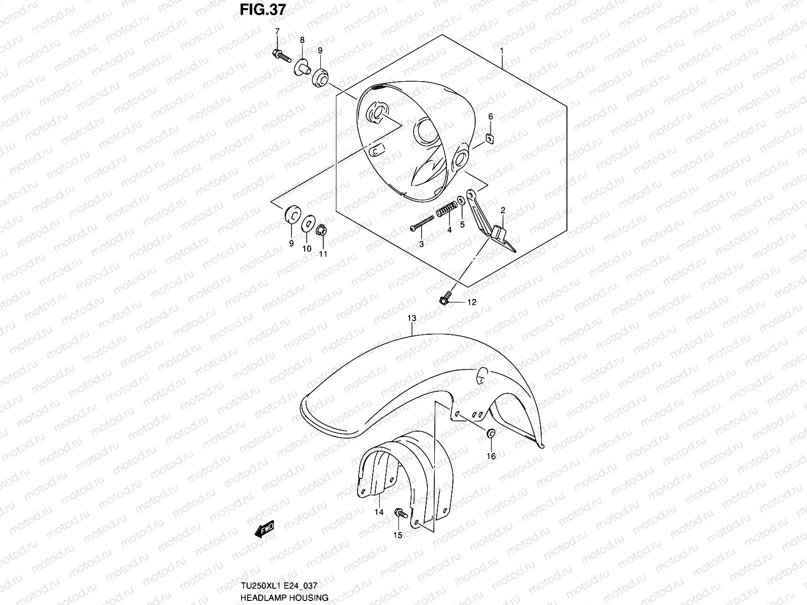 37 - HEADLAMP HOUSING