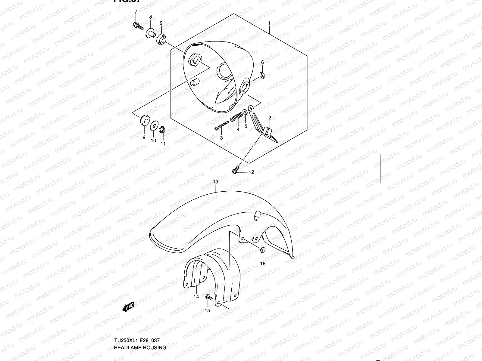 37 - HEADLAMP HOUSING