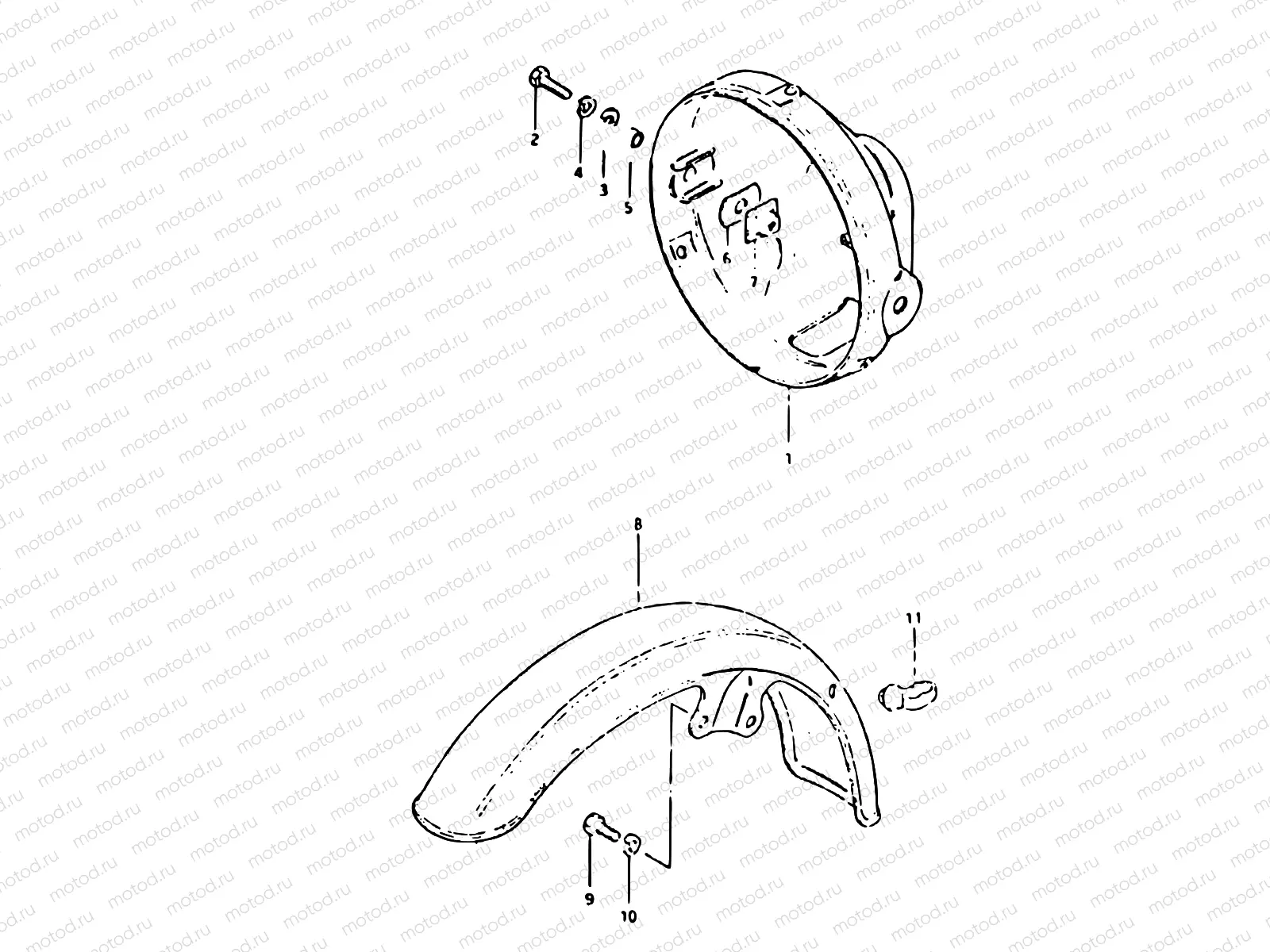 37 - HEADLAMP HOUSING - FRONT FENDER