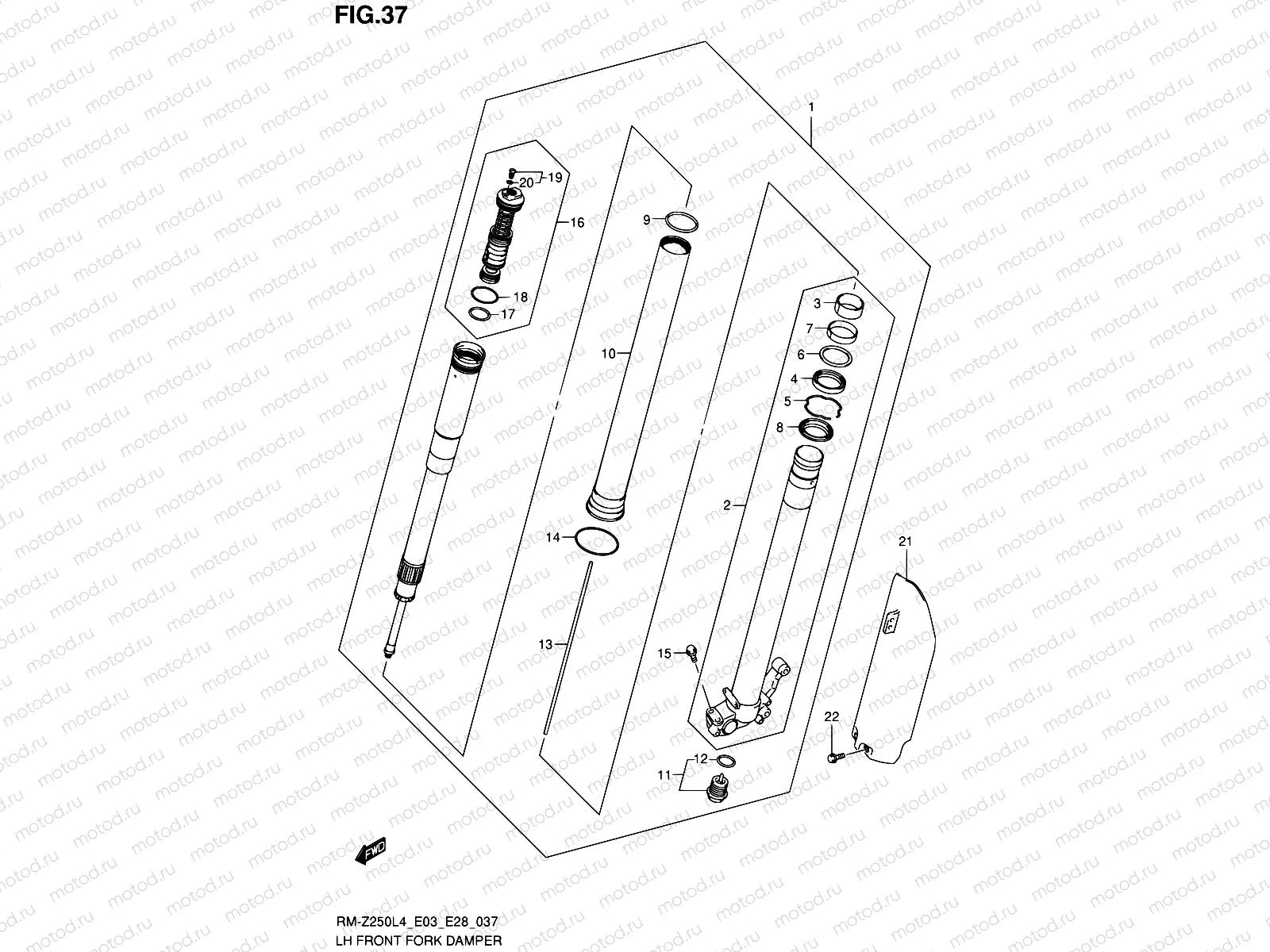 37 - LH FRONT FORK DAMPER