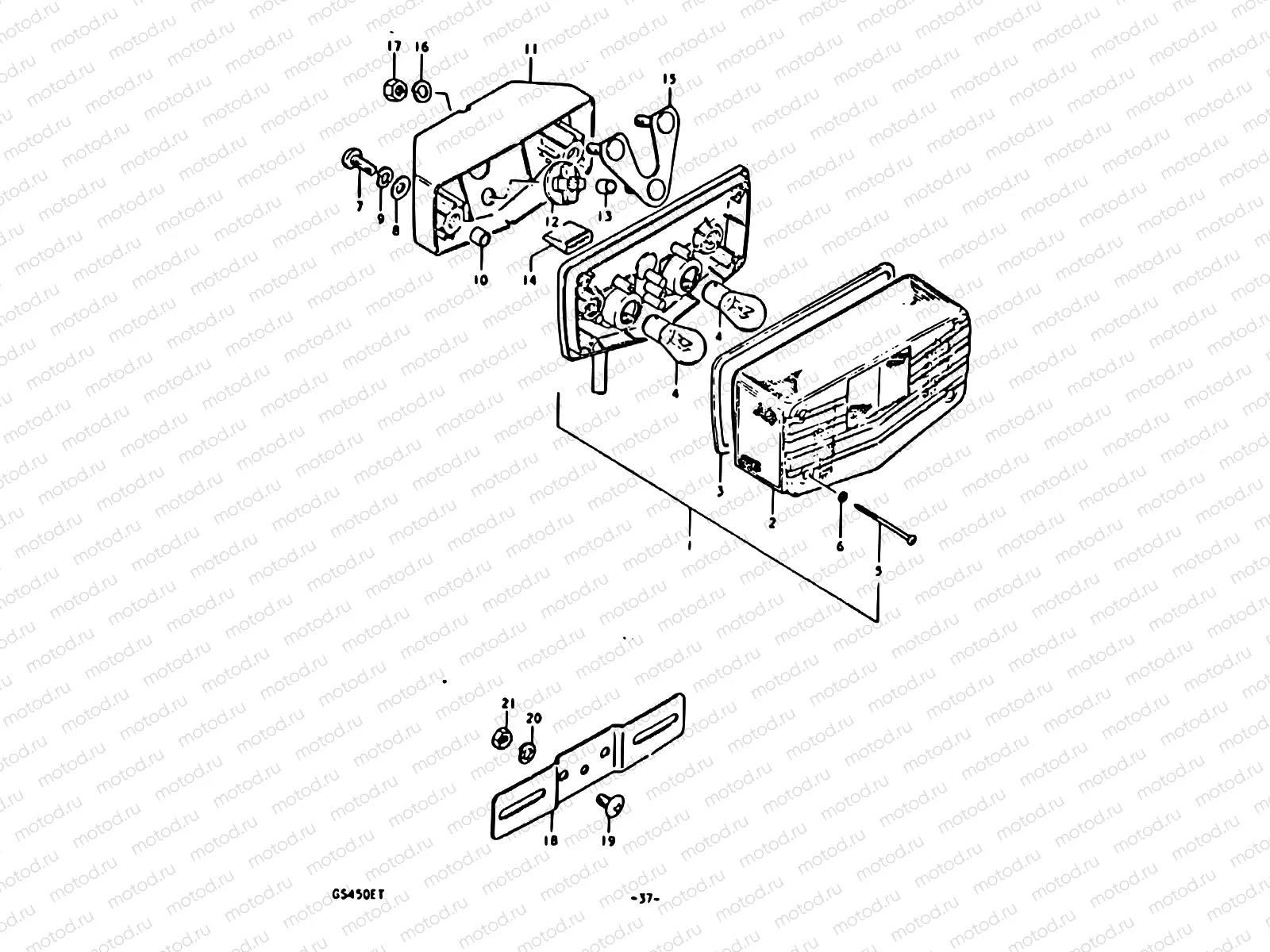37 - REAR COMBINATION LAMP (E02, E04, E18, E21, E25, E26, E39)