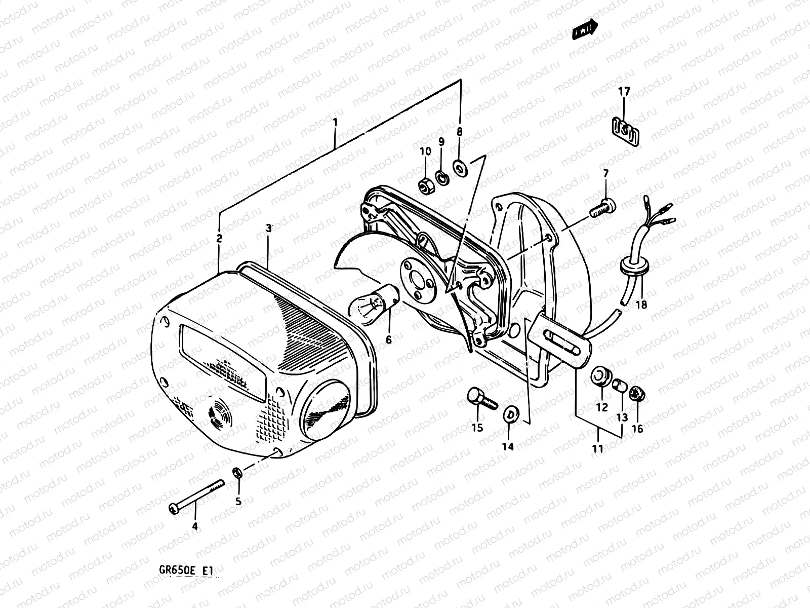 37 - REAR COMBINATION LAMP (E34)