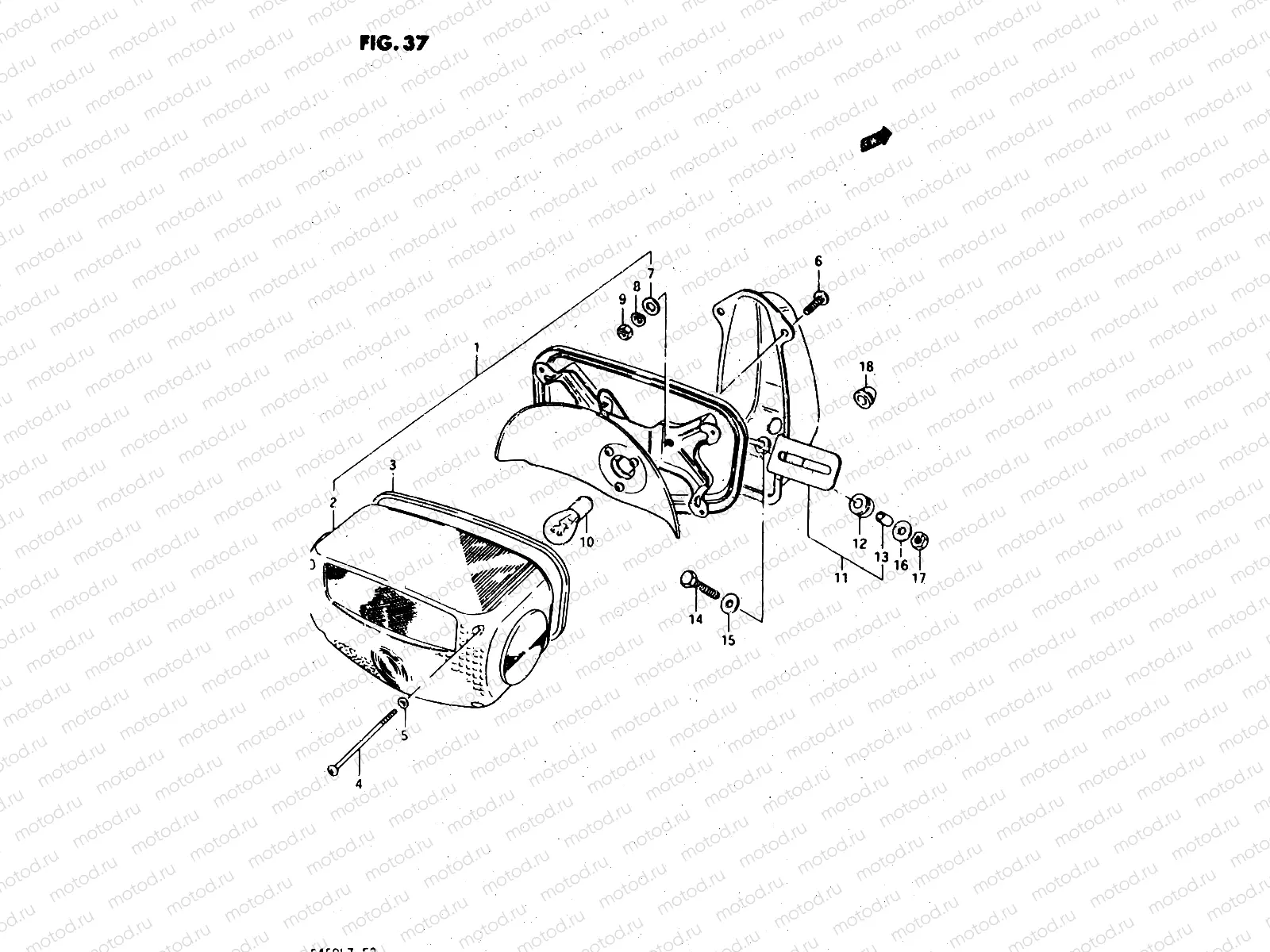 37 - REAR COMBINATION LAMP (E34)