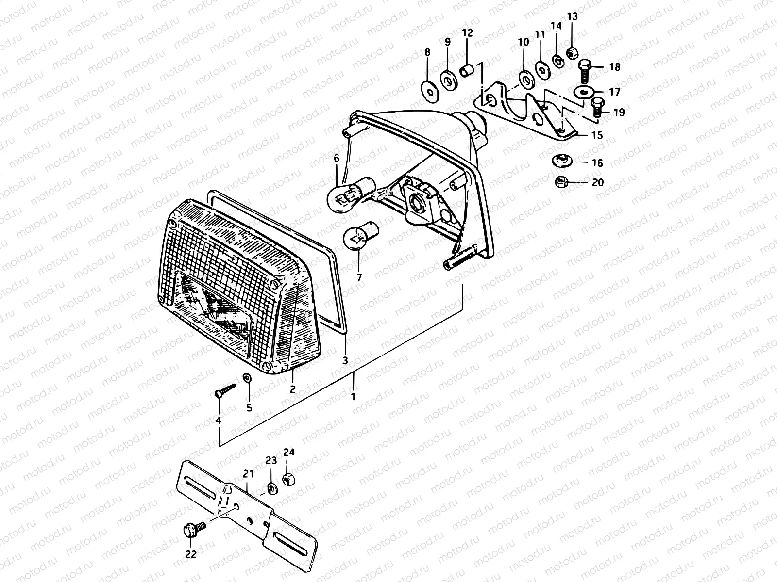37 - REAR COMBINATION LAMP (E34)