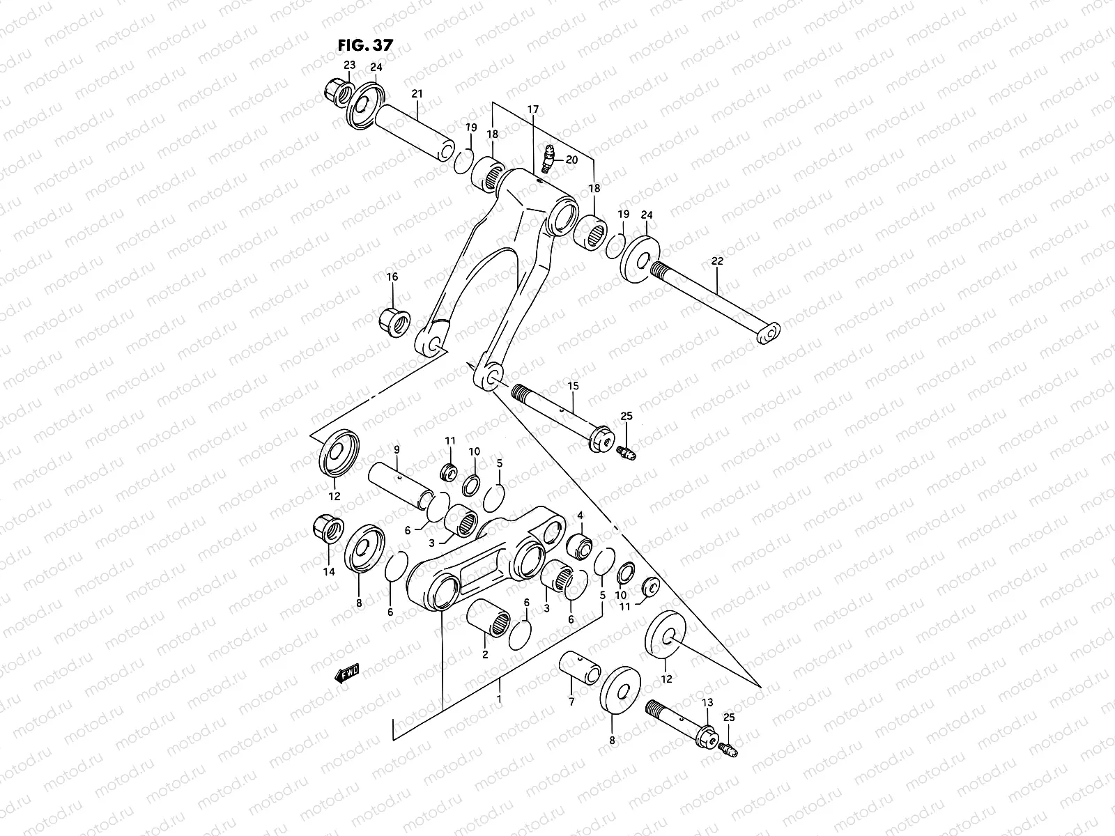 37 - REAR CUSHION LEVER