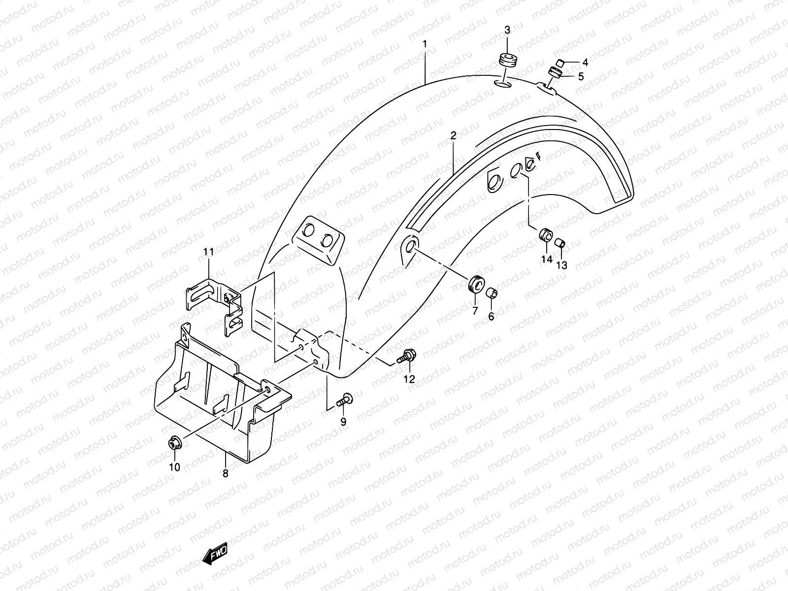 37 - REAR FENDER (MODEL Y/K1)