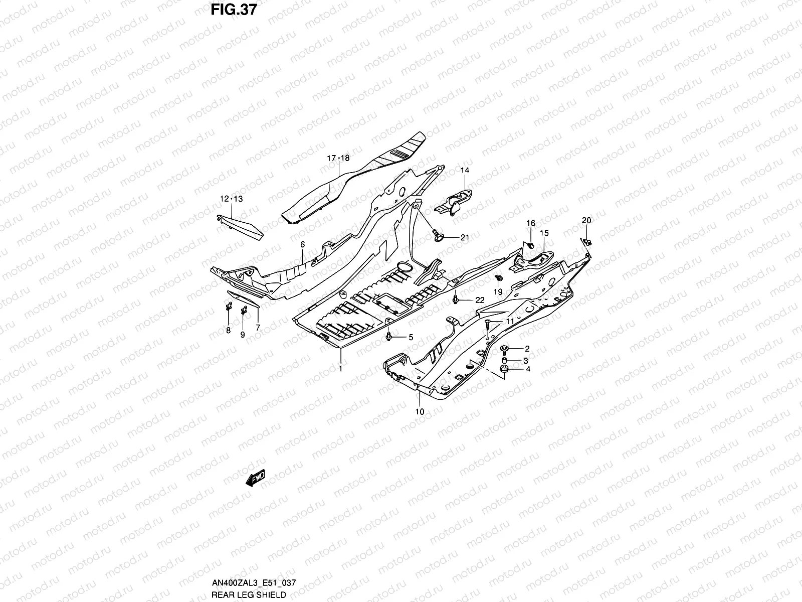 37 - REAR LEG SHIELD
