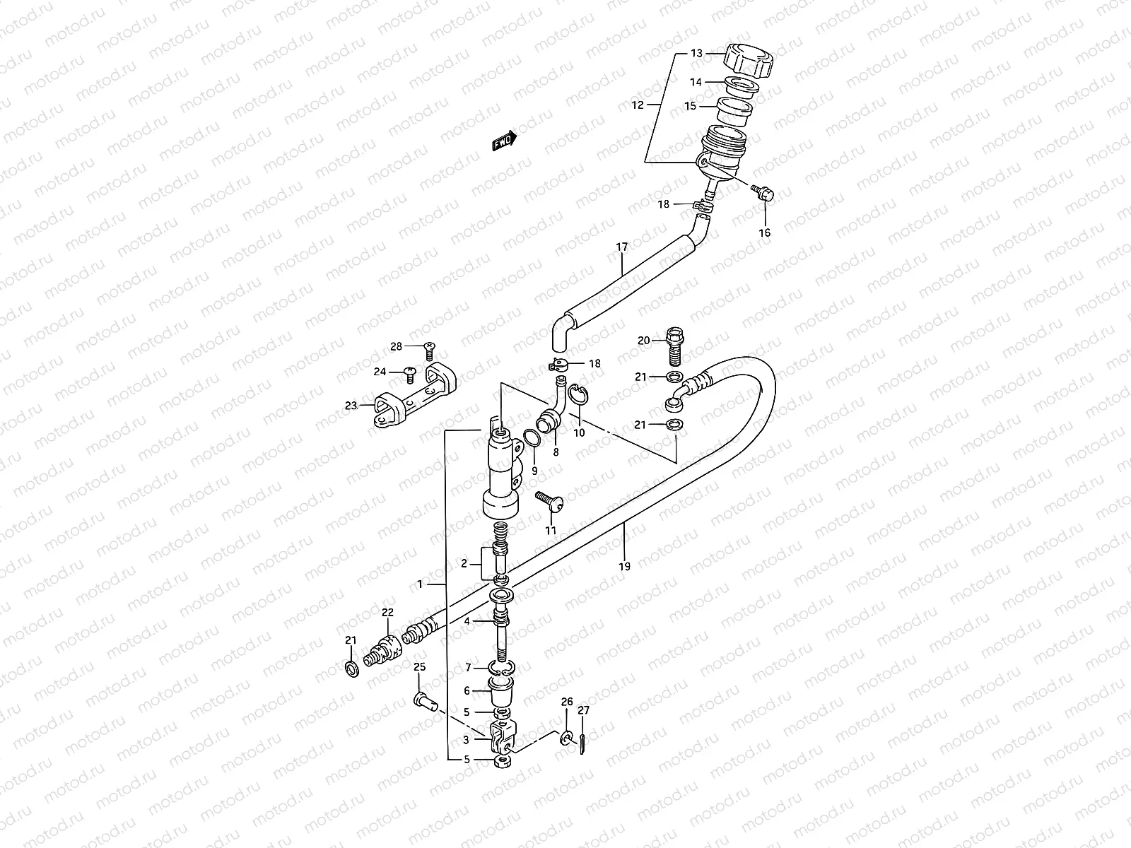 37 - REAR MASTER CYLINDER (MODEL K)